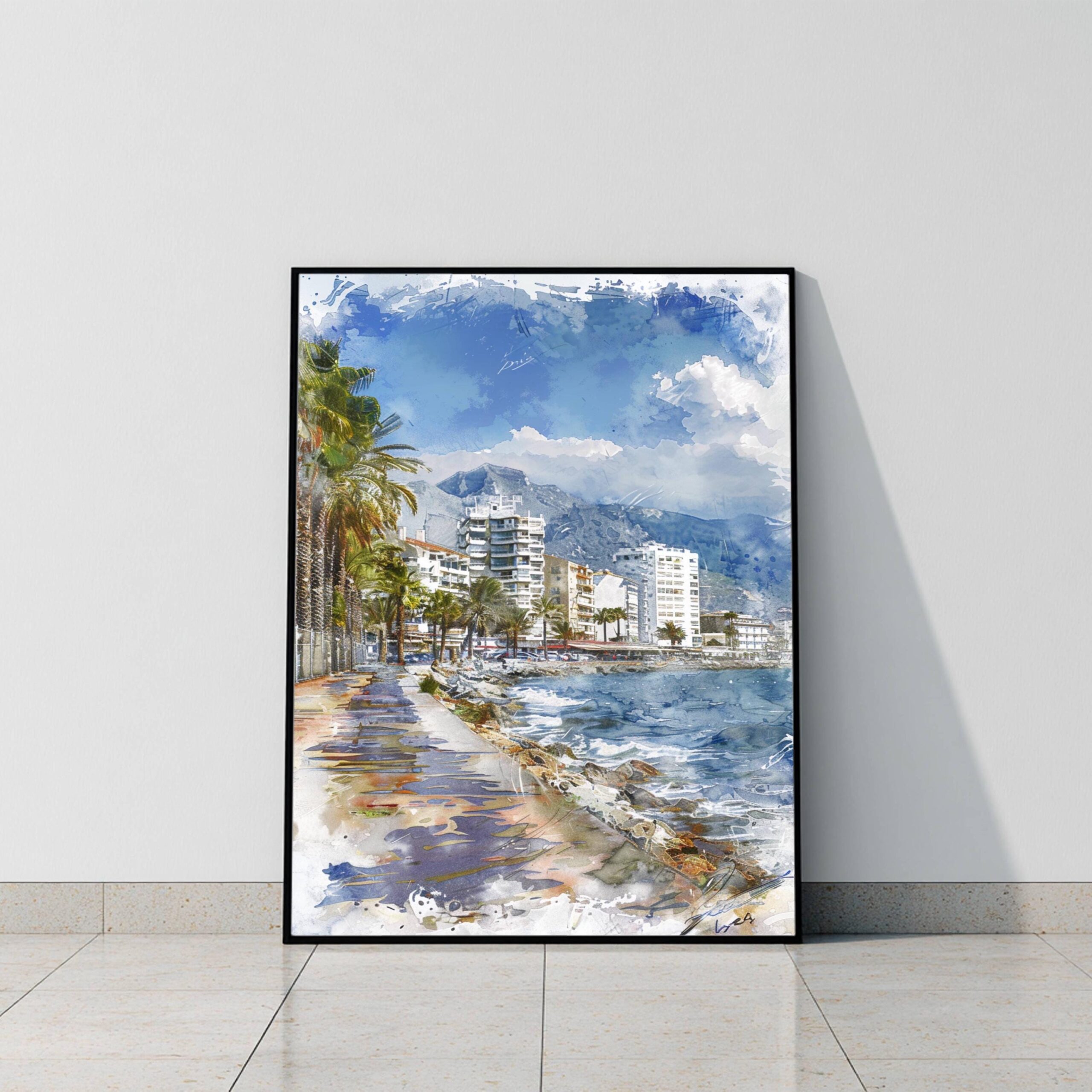 Marbella Costa del Sol Spain Watercolor: Travel Art Poster - Image 9