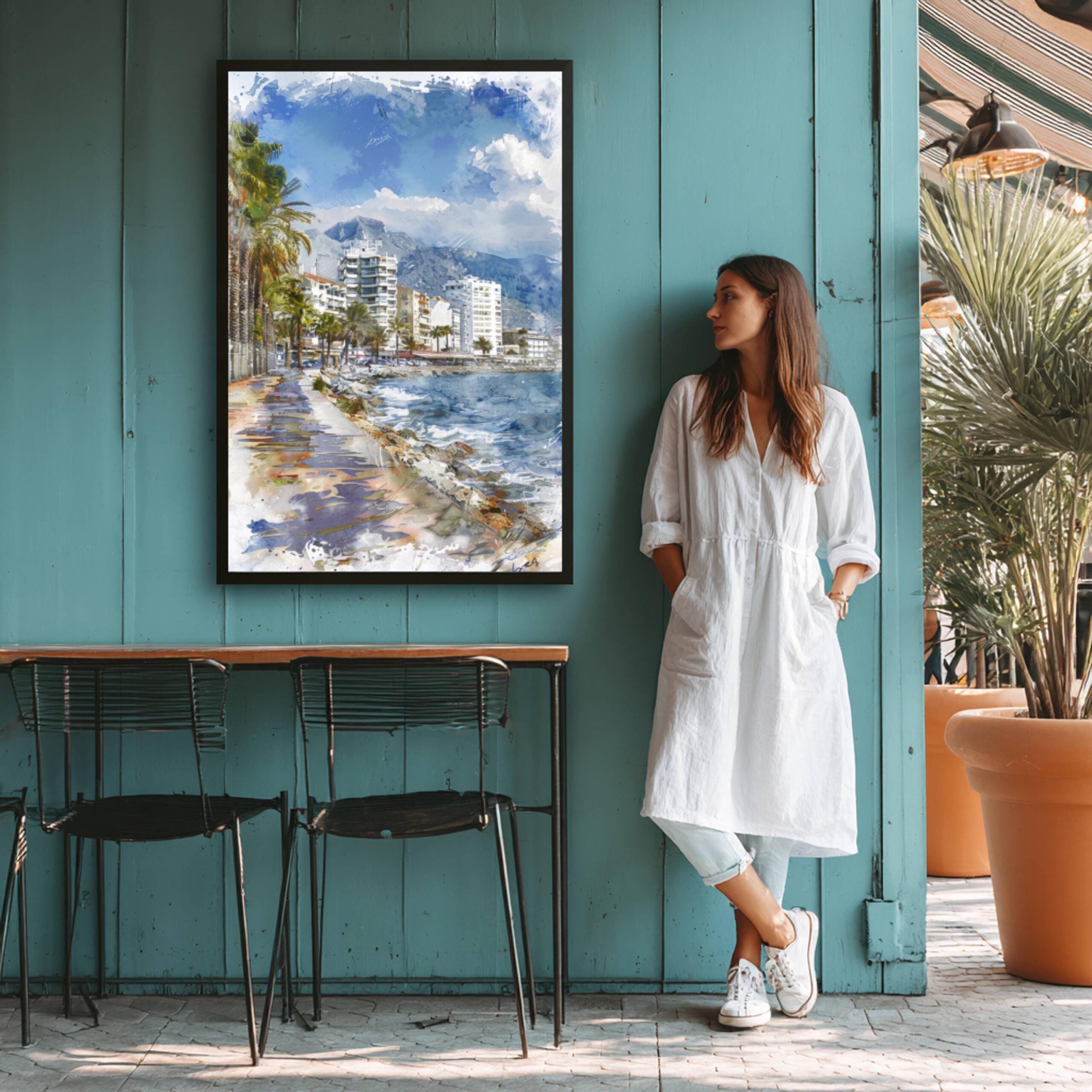 Marbella Costa del Sol Spain Watercolor: Travel Art Poster - Image 4