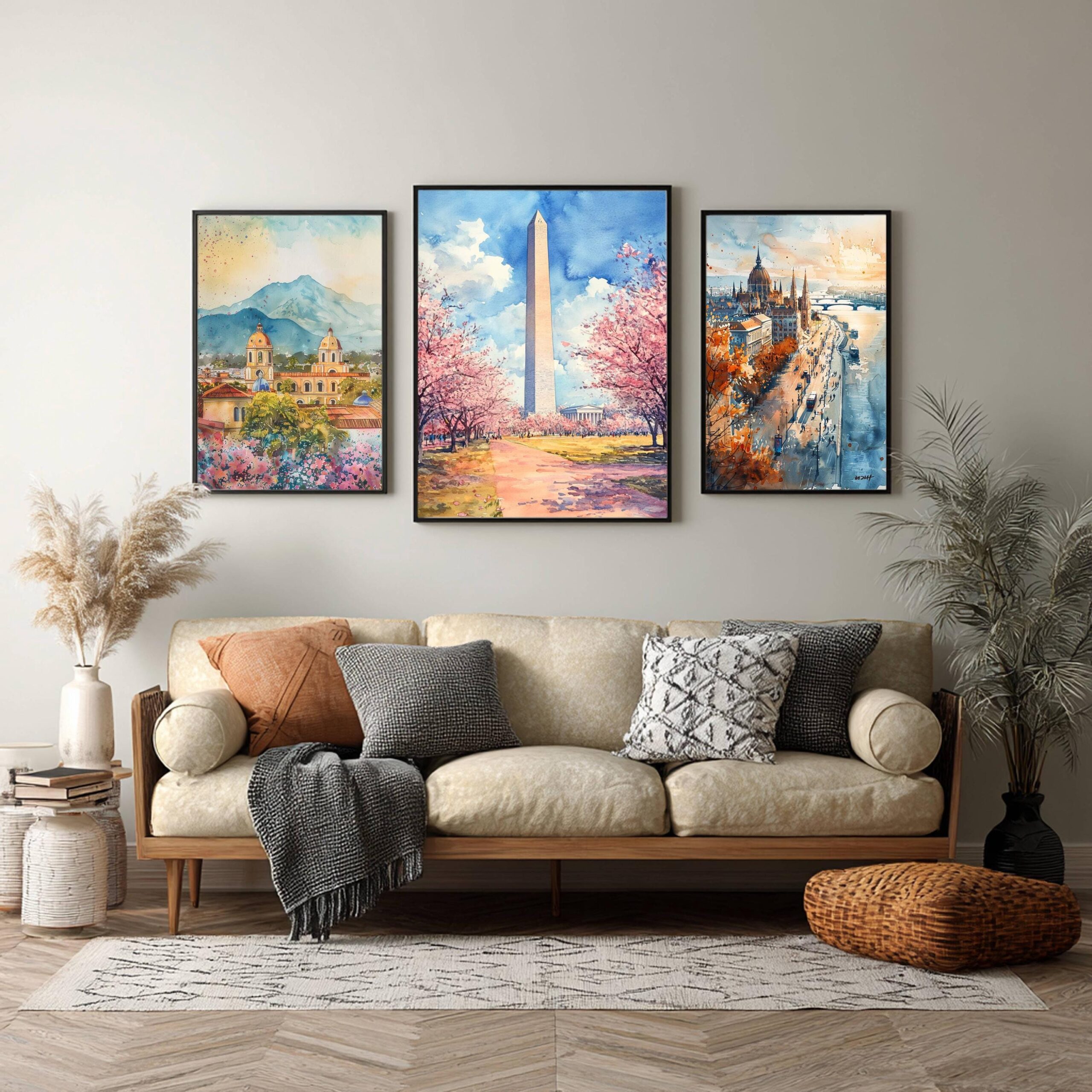 The Washington Monument Washington DC USA Watercolor: Travel Poster - Image 10