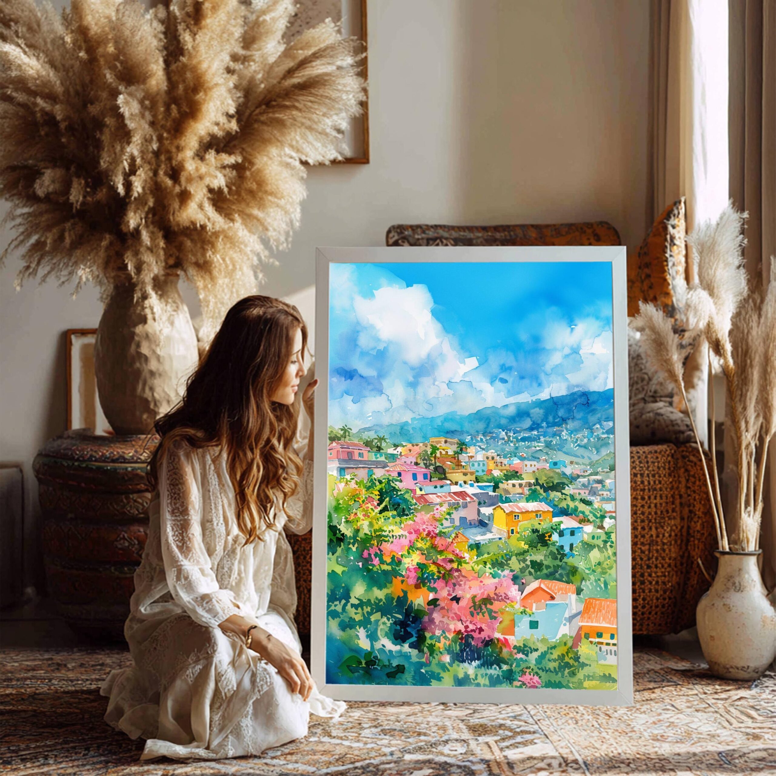 Port au Prince Haiti Watercolor: Travel Poster - Image 4