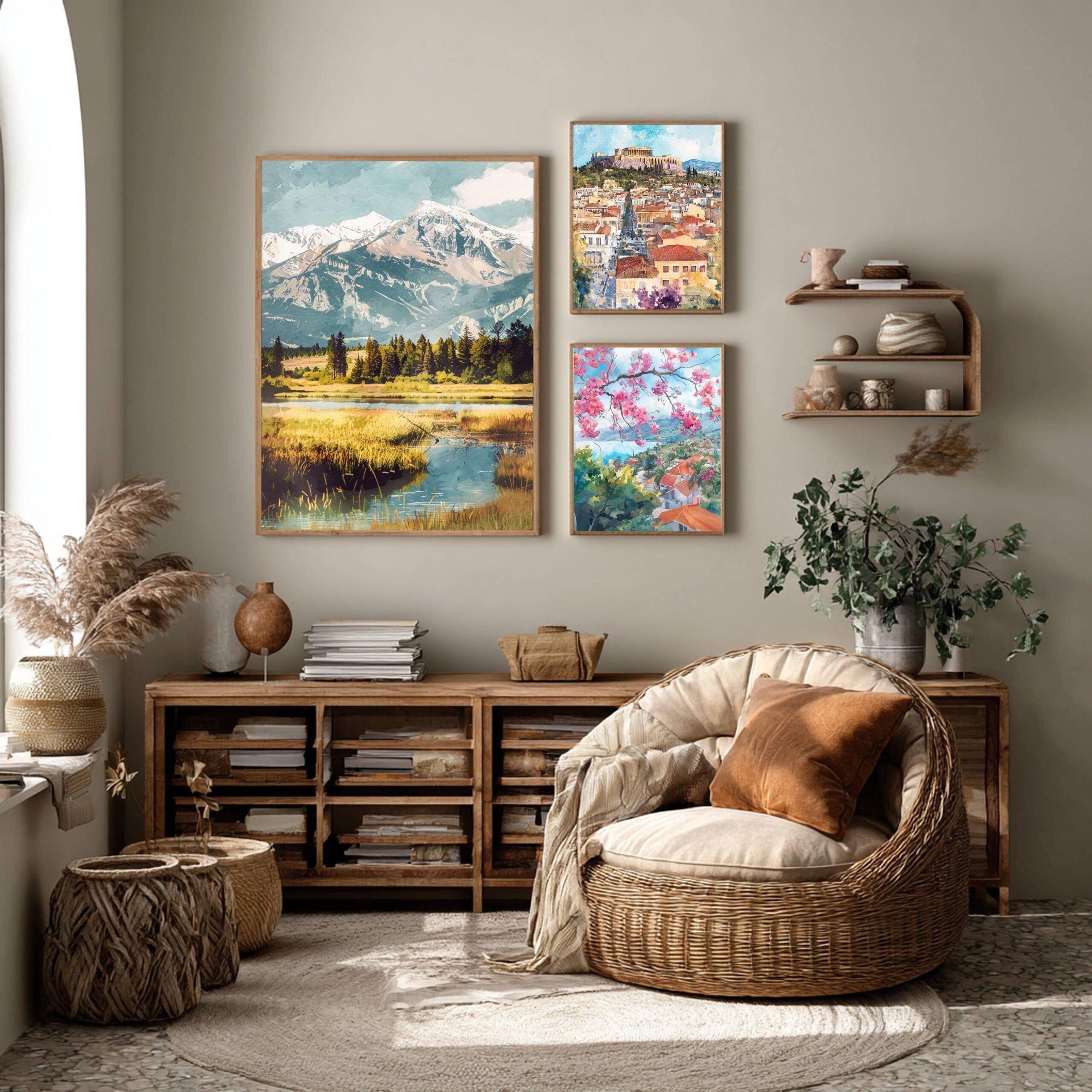 Montana State MT USA Watercolor: Travel Art Poster - Image 3