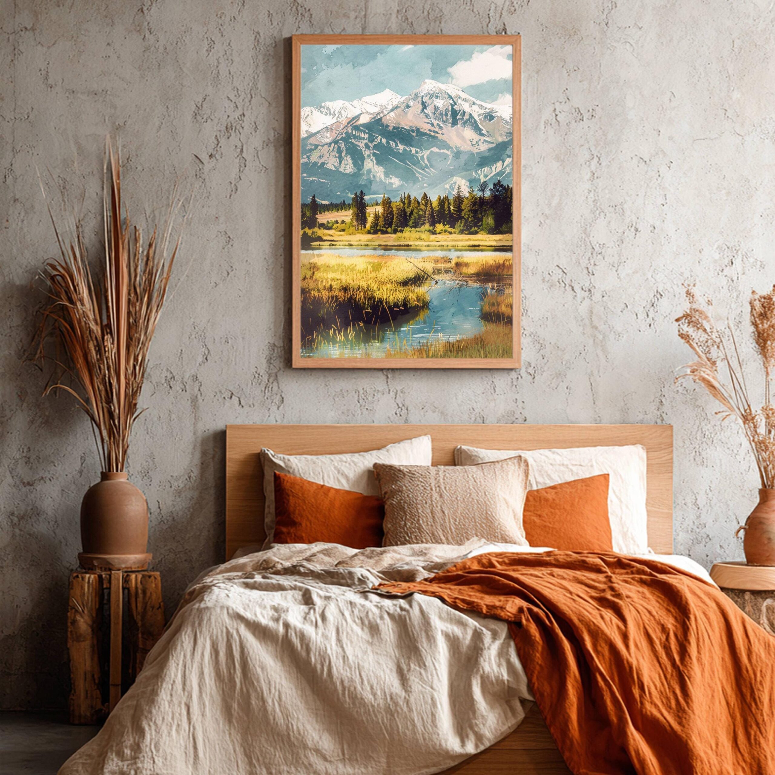 Montana State MT USA Watercolor: Travel Art Poster - Image 9