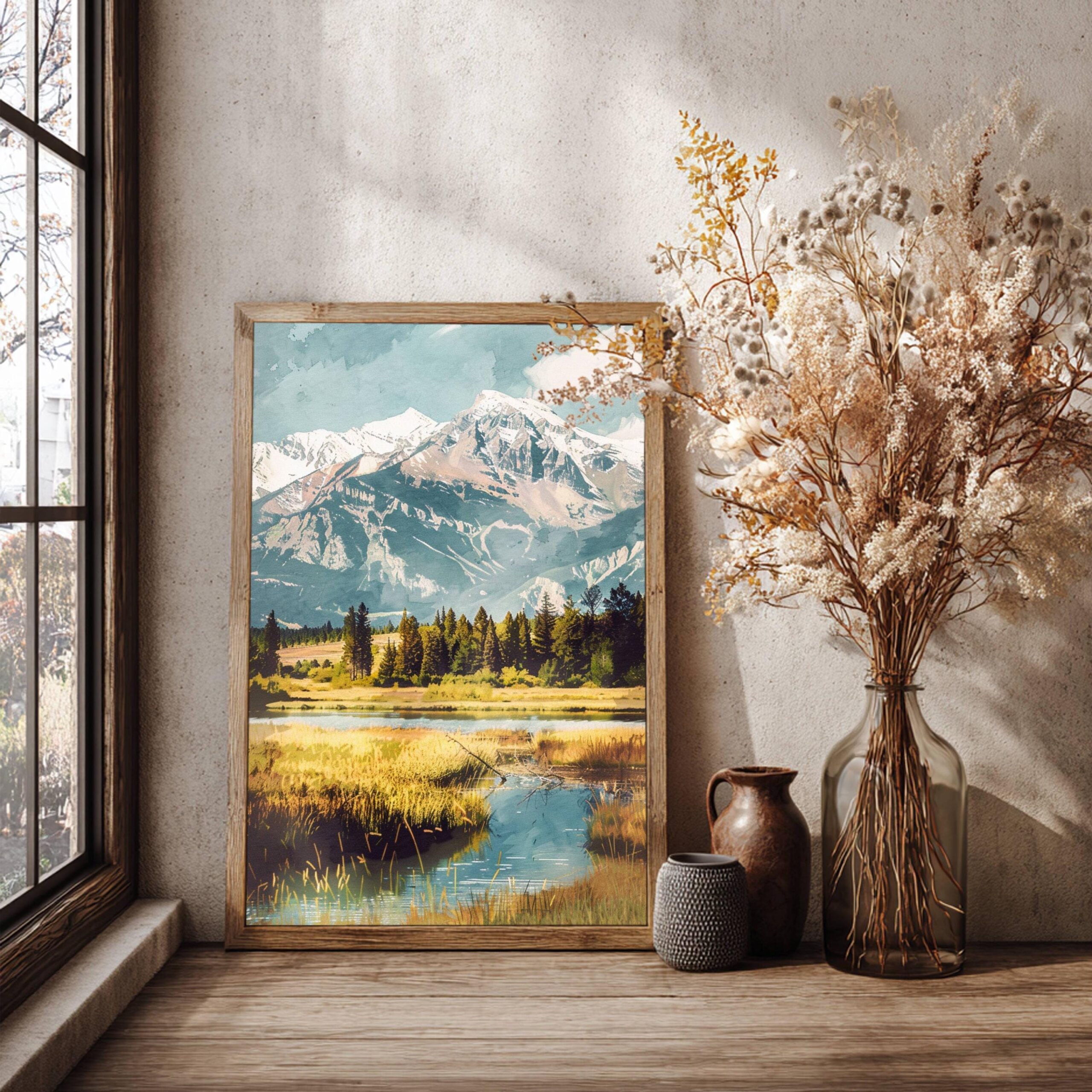 Montana State MT USA Watercolor: Travel Art Poster - Image 4