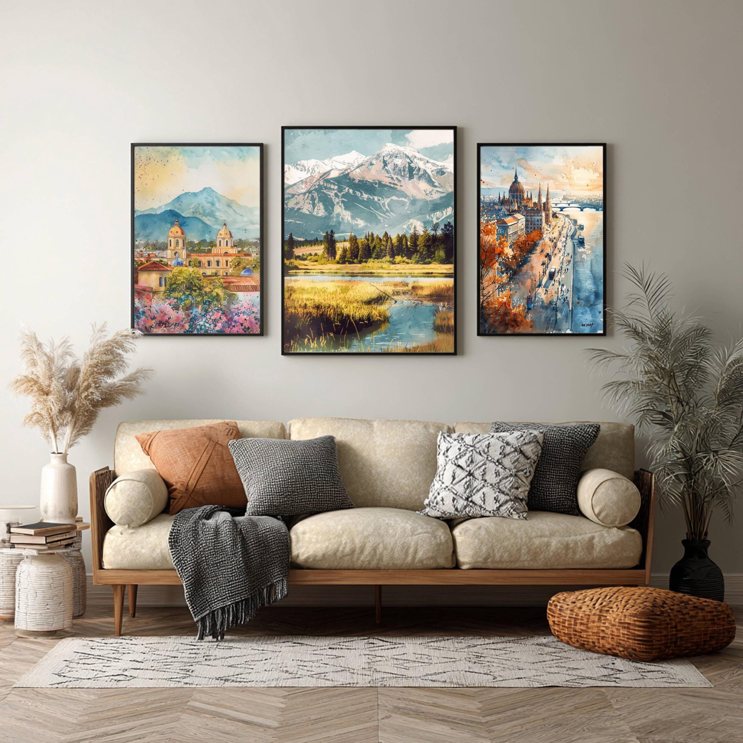 Montana State MT USA Watercolor: Travel Art Poster - Image 2