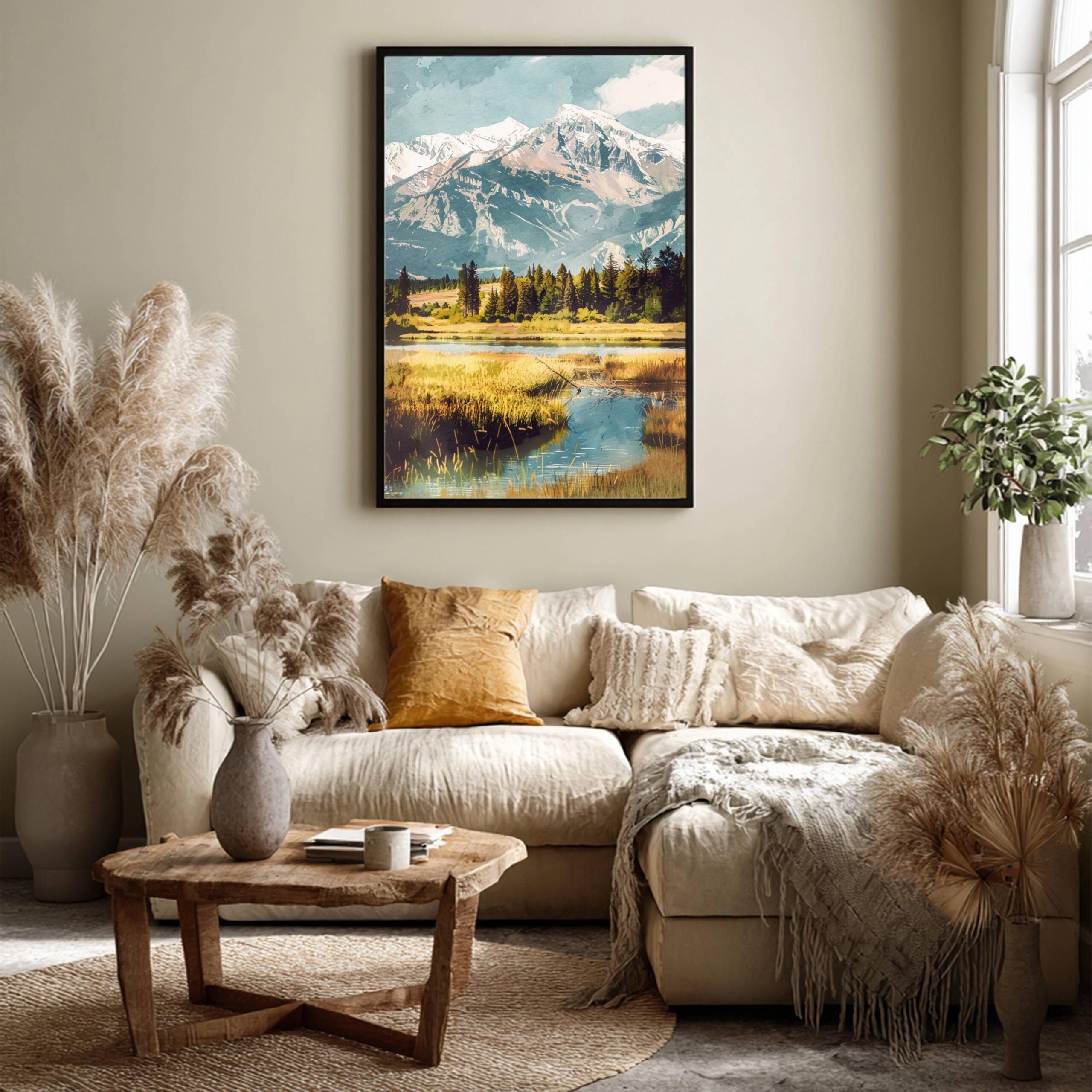 Montana State MT USA Watercolor: Travel Art Poster - Image 8