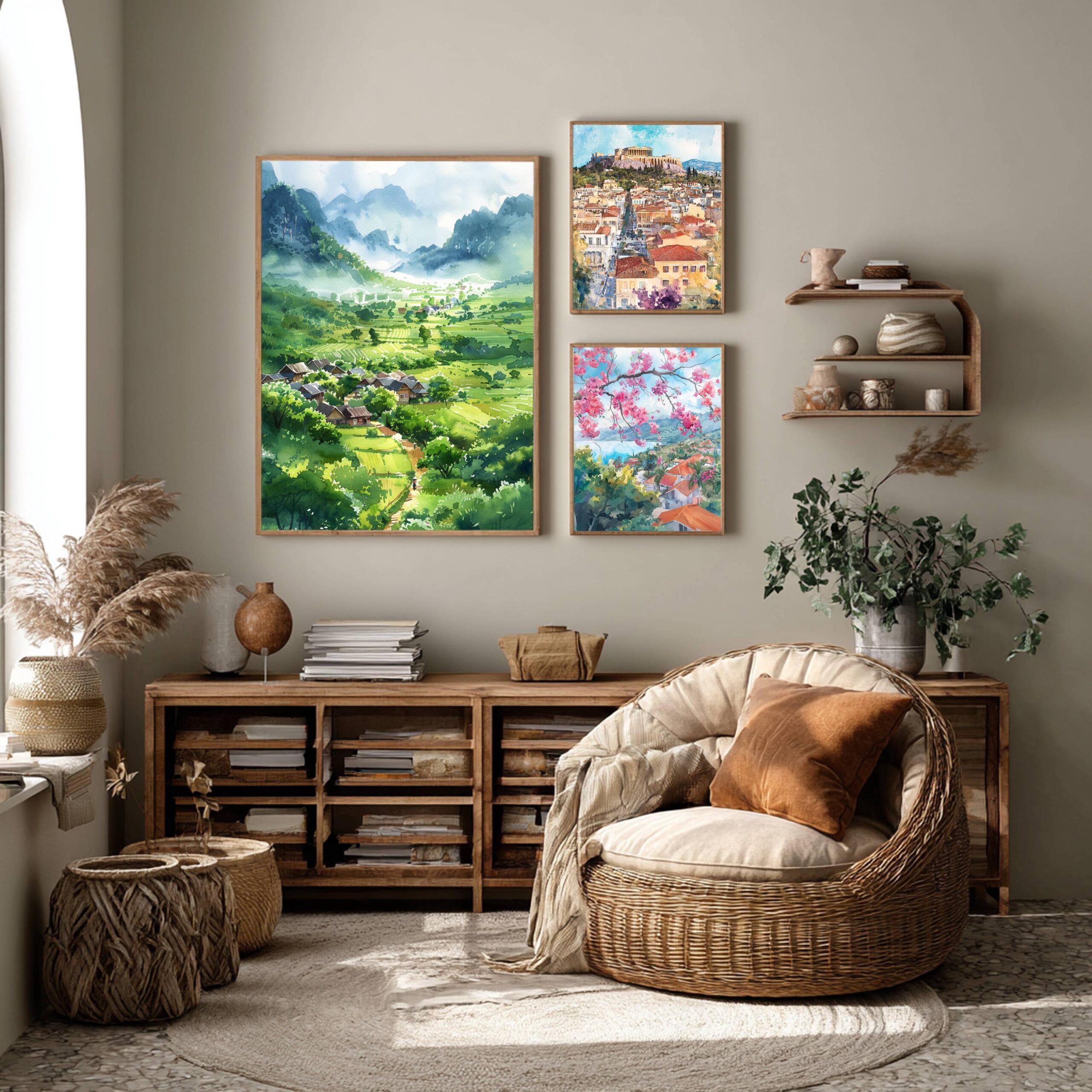 Vietnam Asia Watercolor: Travel Art Poster - Image 3