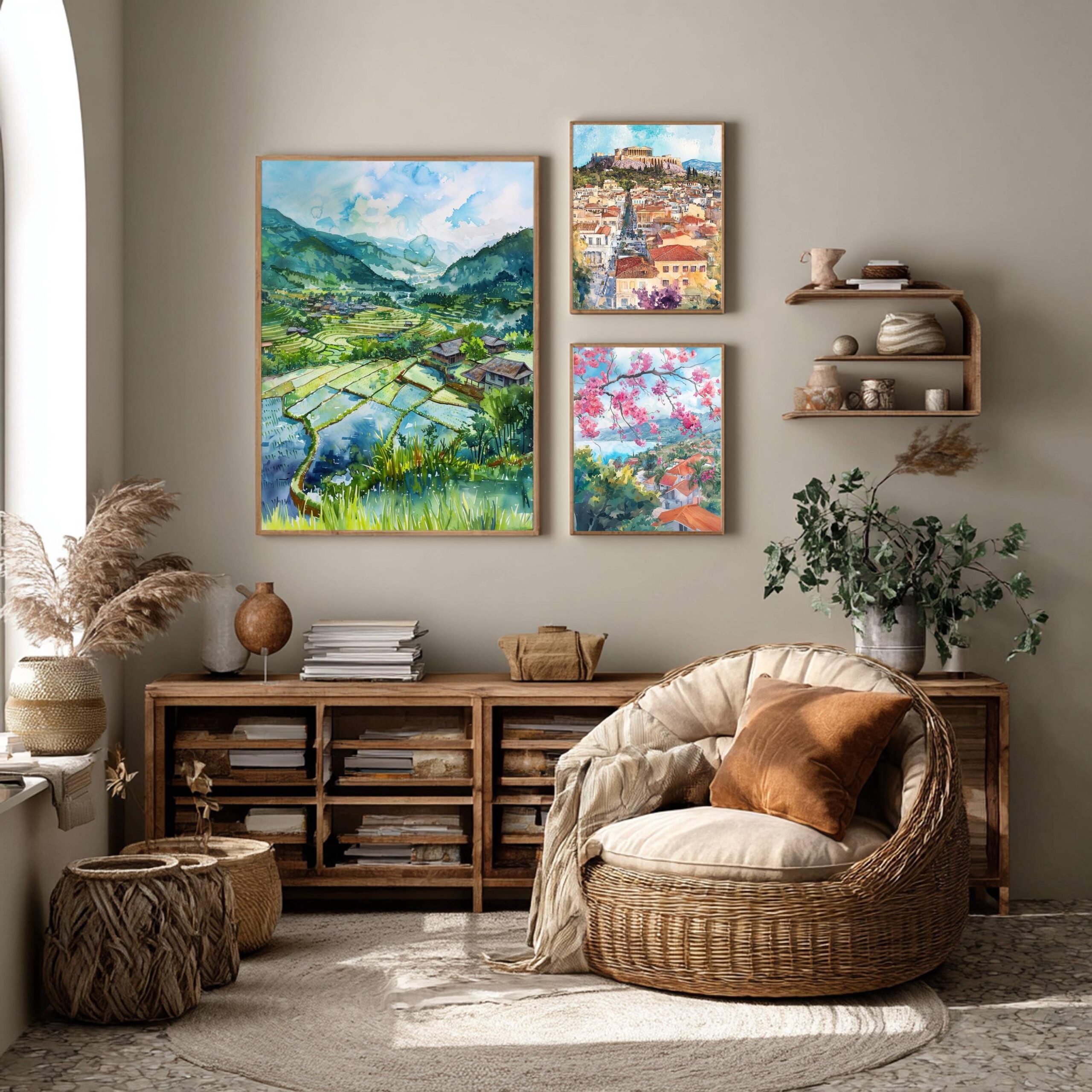 Vietnam Asia Watercolor: Travel Art Poster - Image 3