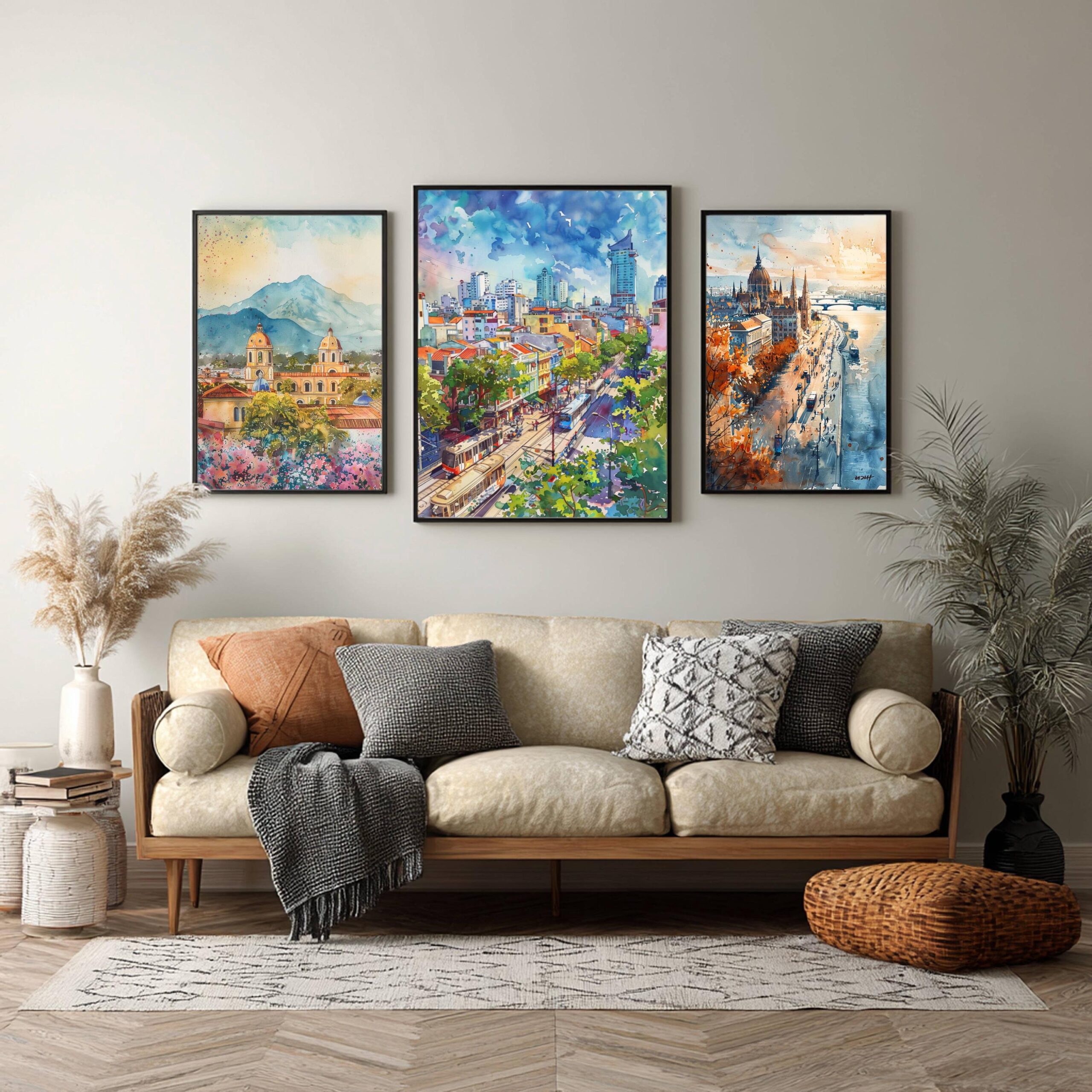 Ho Chi Minh City Vietnam Asia Watercolor Print: Travel Art Poster - Image 2
