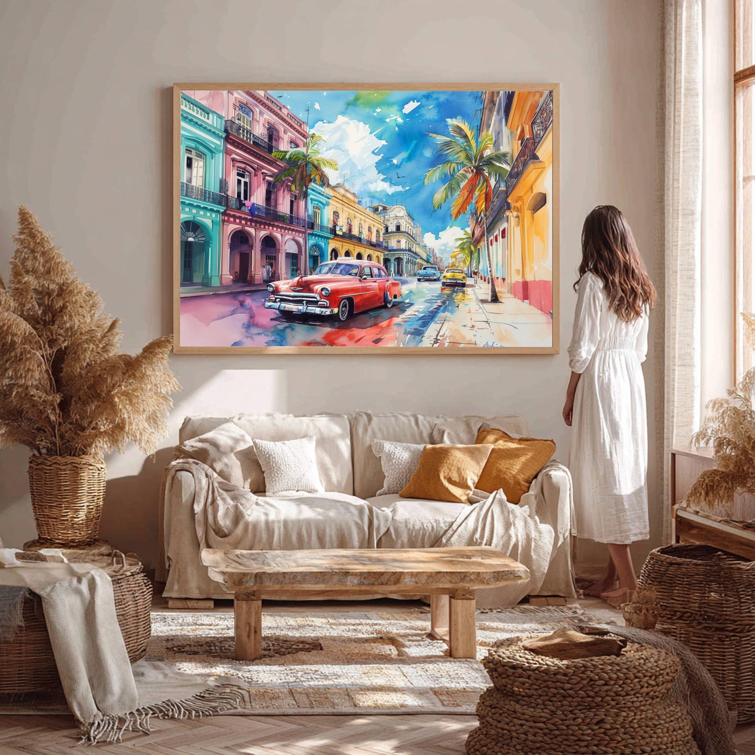 Havana Cuba Caribbean Watercolor Print: Travel Art Poster - Image 4