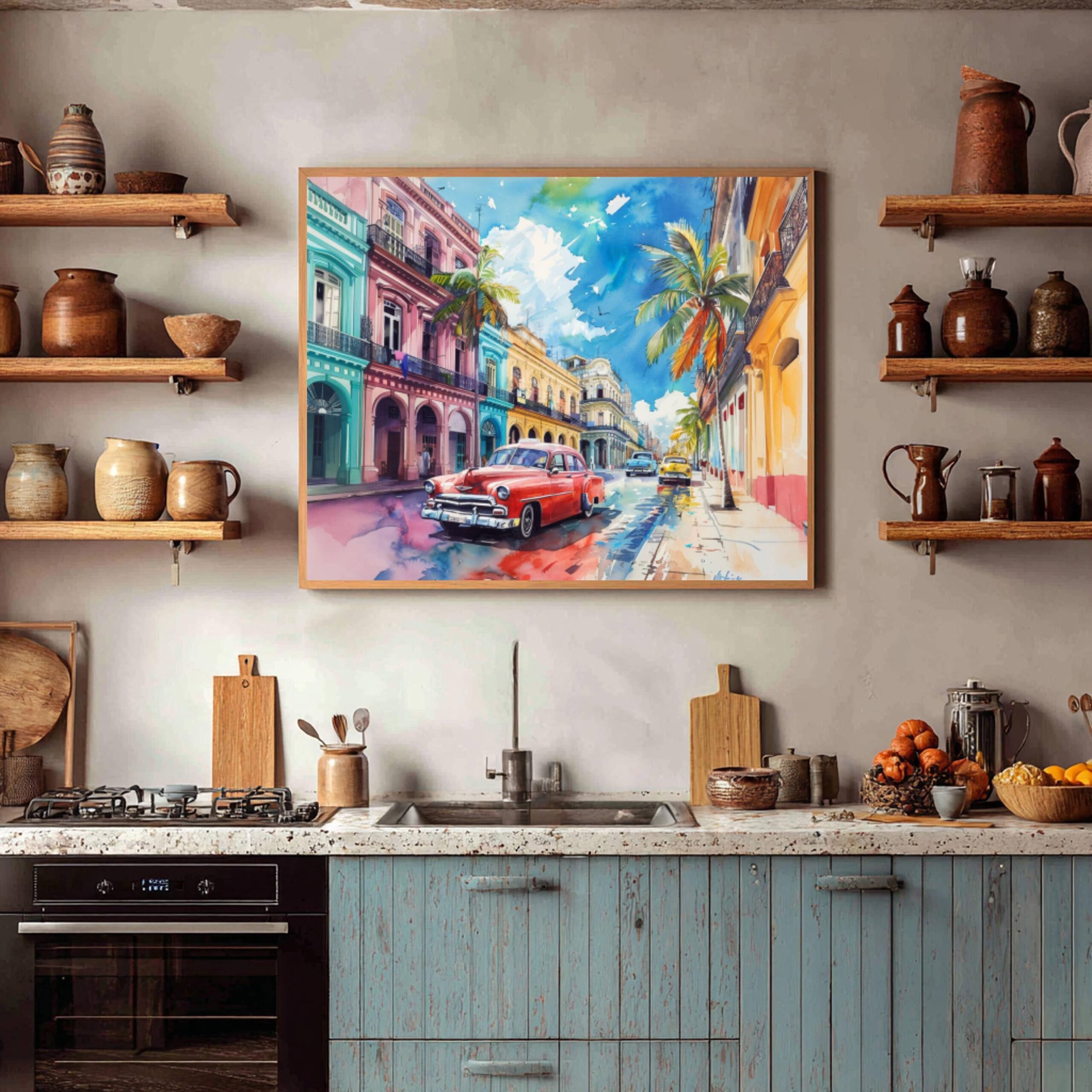 Havana Cuba Caribbean Watercolor Print: Travel Art Poster - Image 6