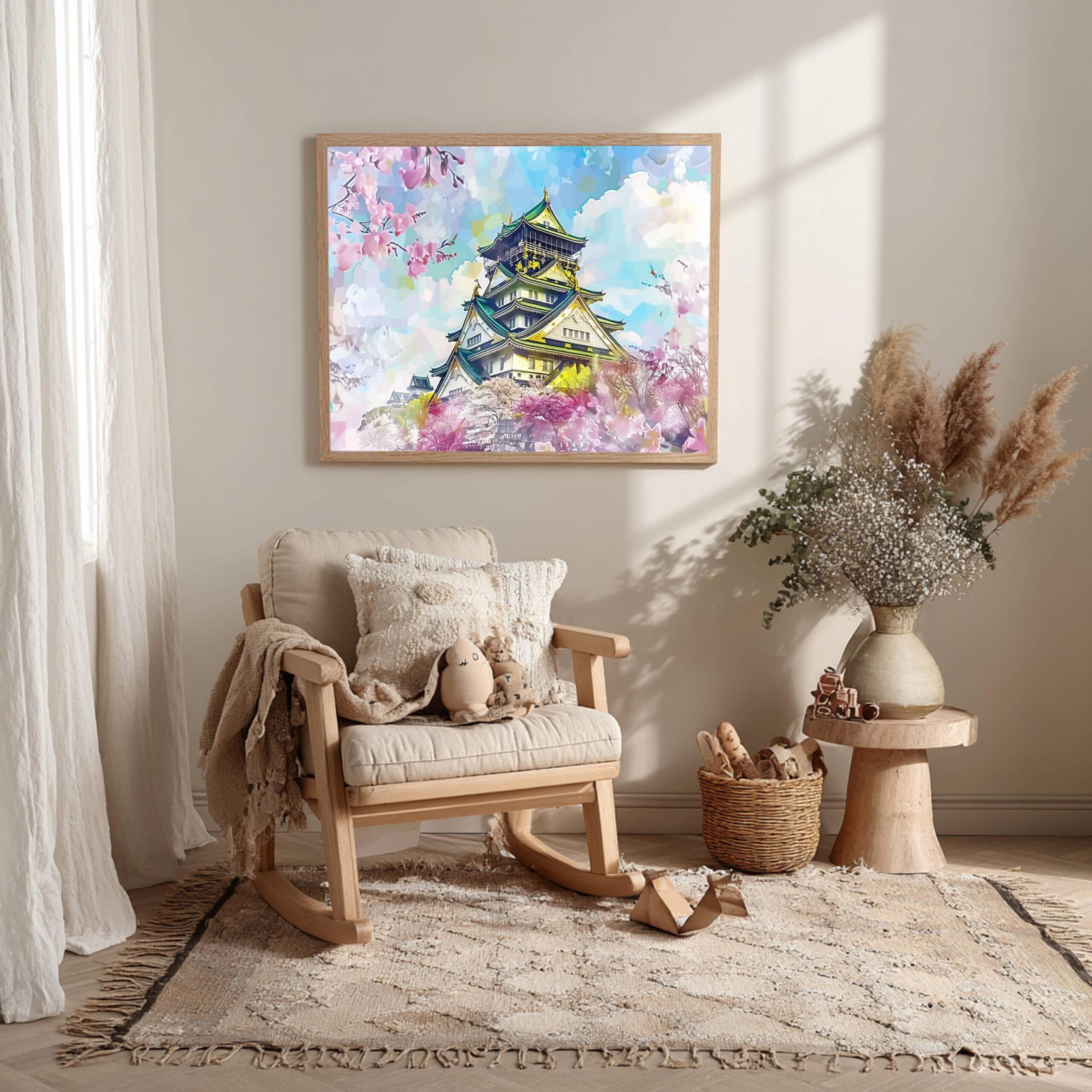 Osaka Castle Japan Asia Watercolor: Travel Poster - Image 8