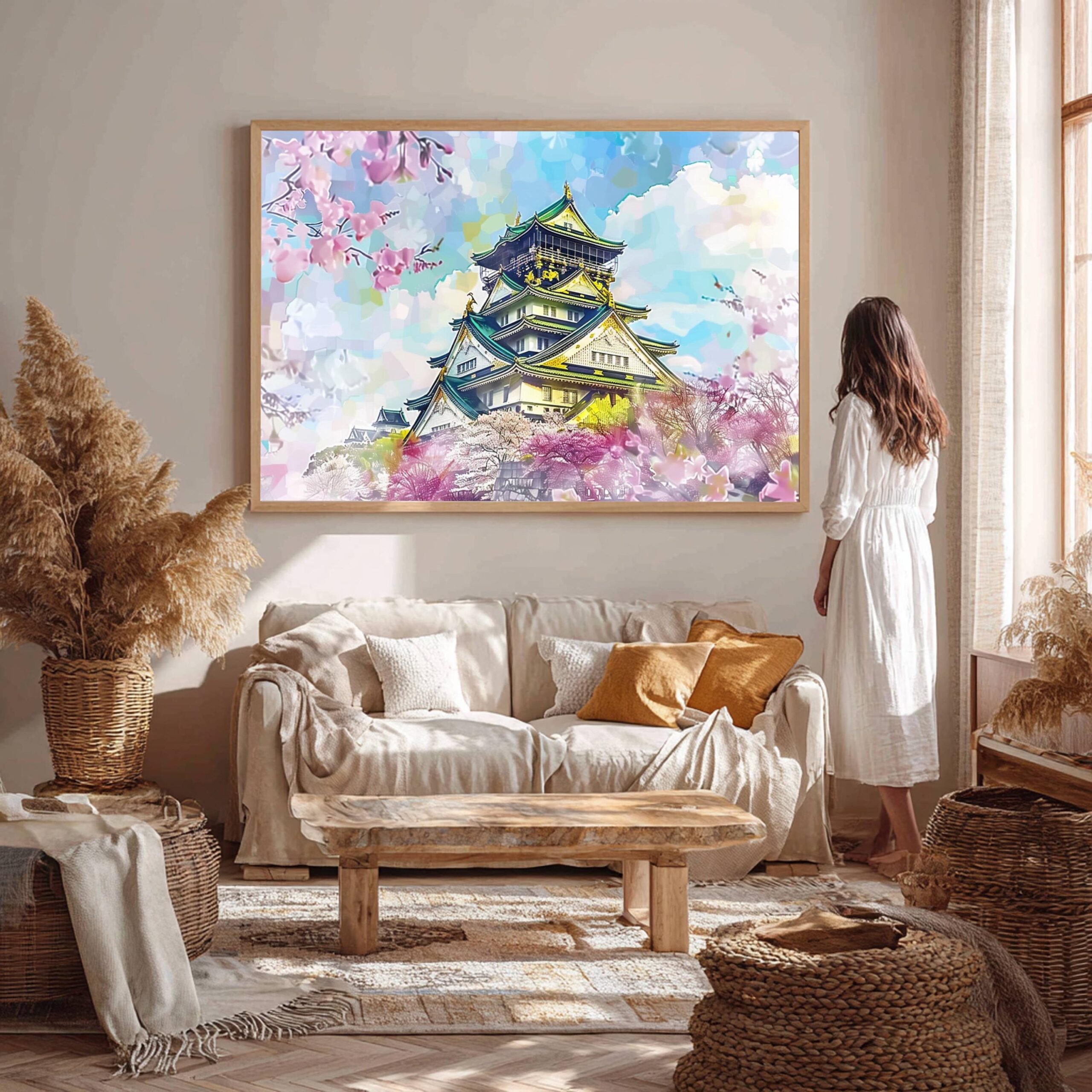 Osaka Castle Japan Asia Watercolor: Travel Poster - Image 4