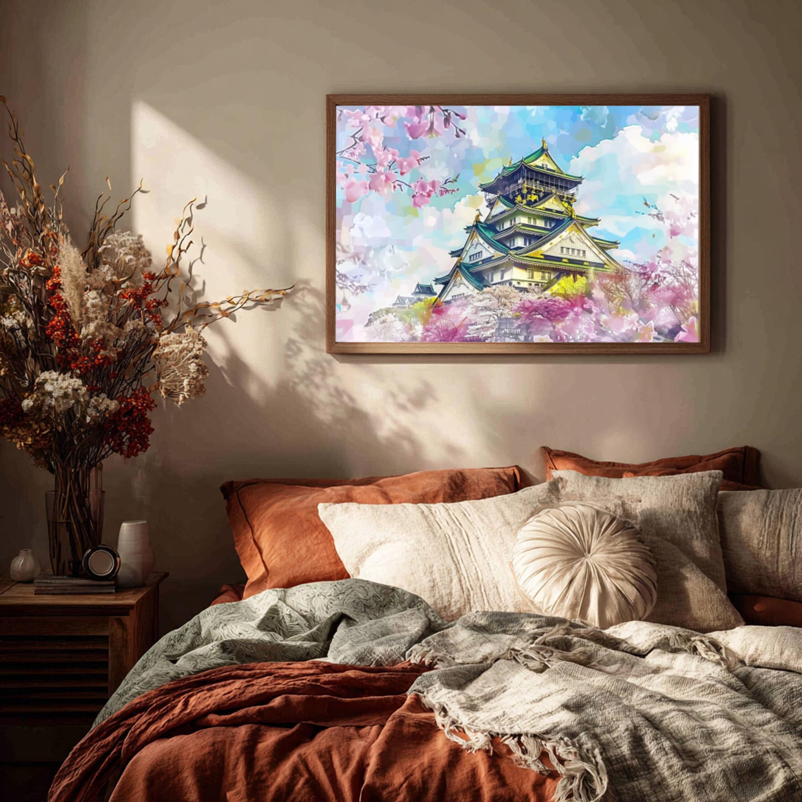 Osaka Castle Japan Asia Watercolor: Travel Poster - Image 5