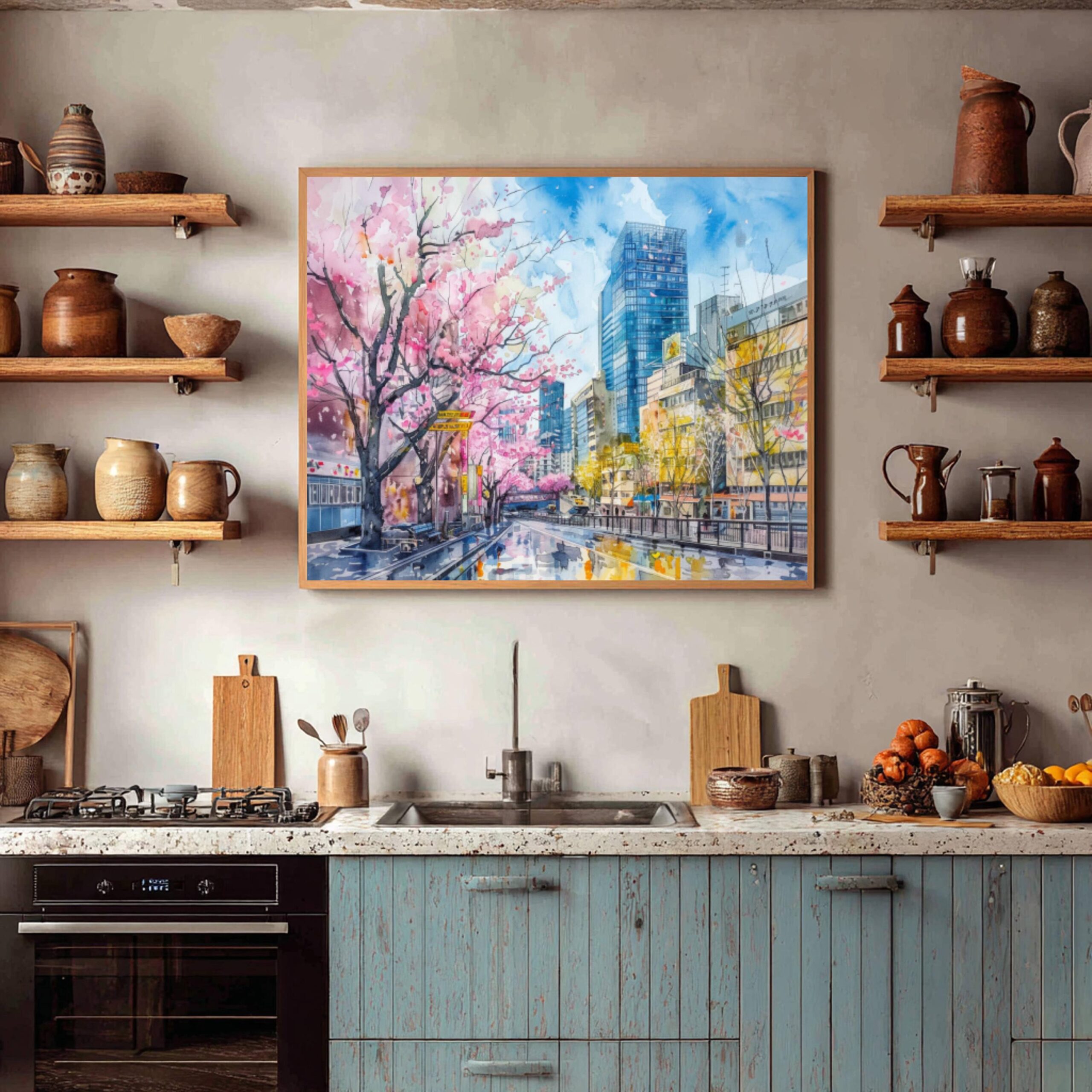 Osaka City Japan Asia Watercolor: Travel Art Poster - Image 7