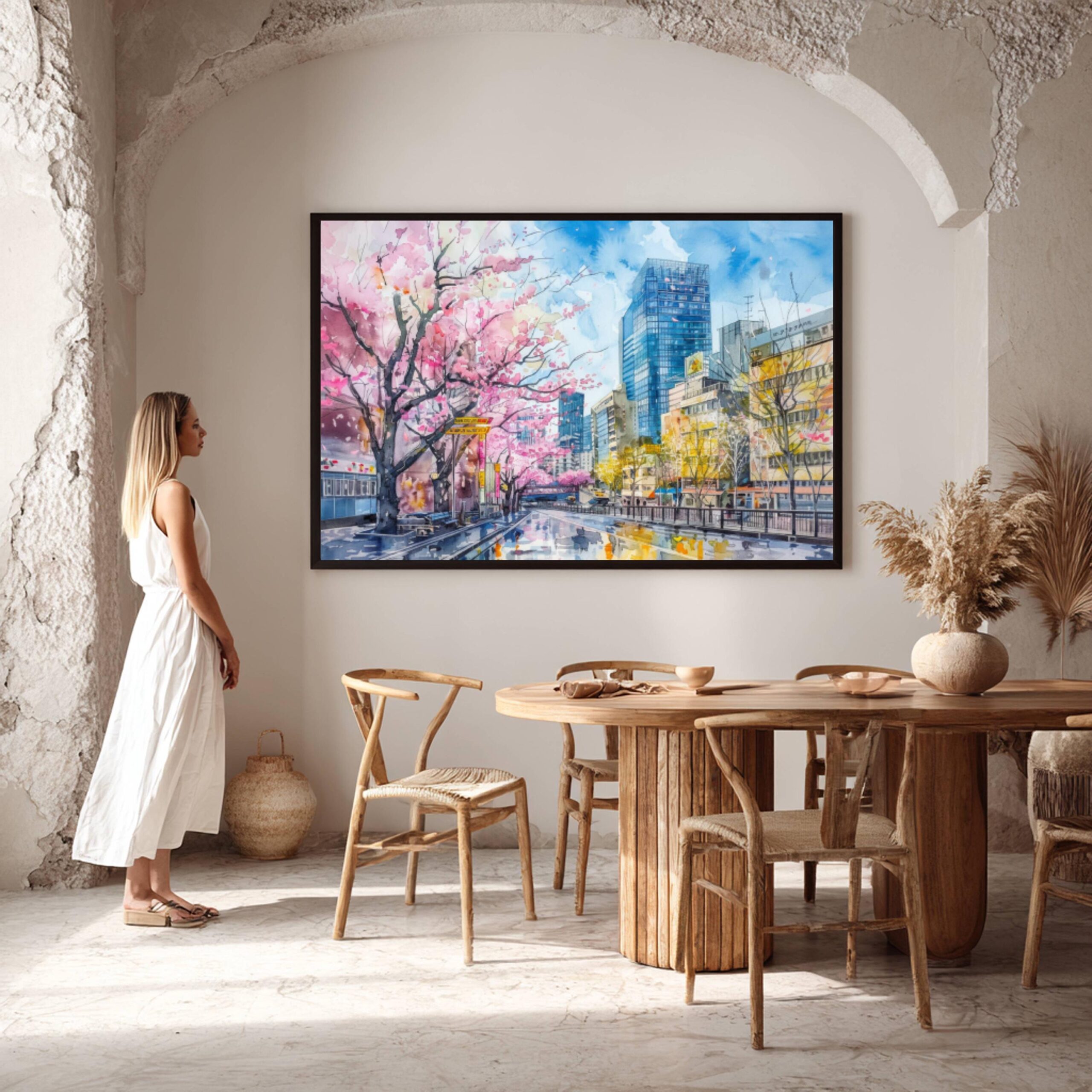 Osaka City Japan Asia Watercolor: Travel Art Poster - Image 8