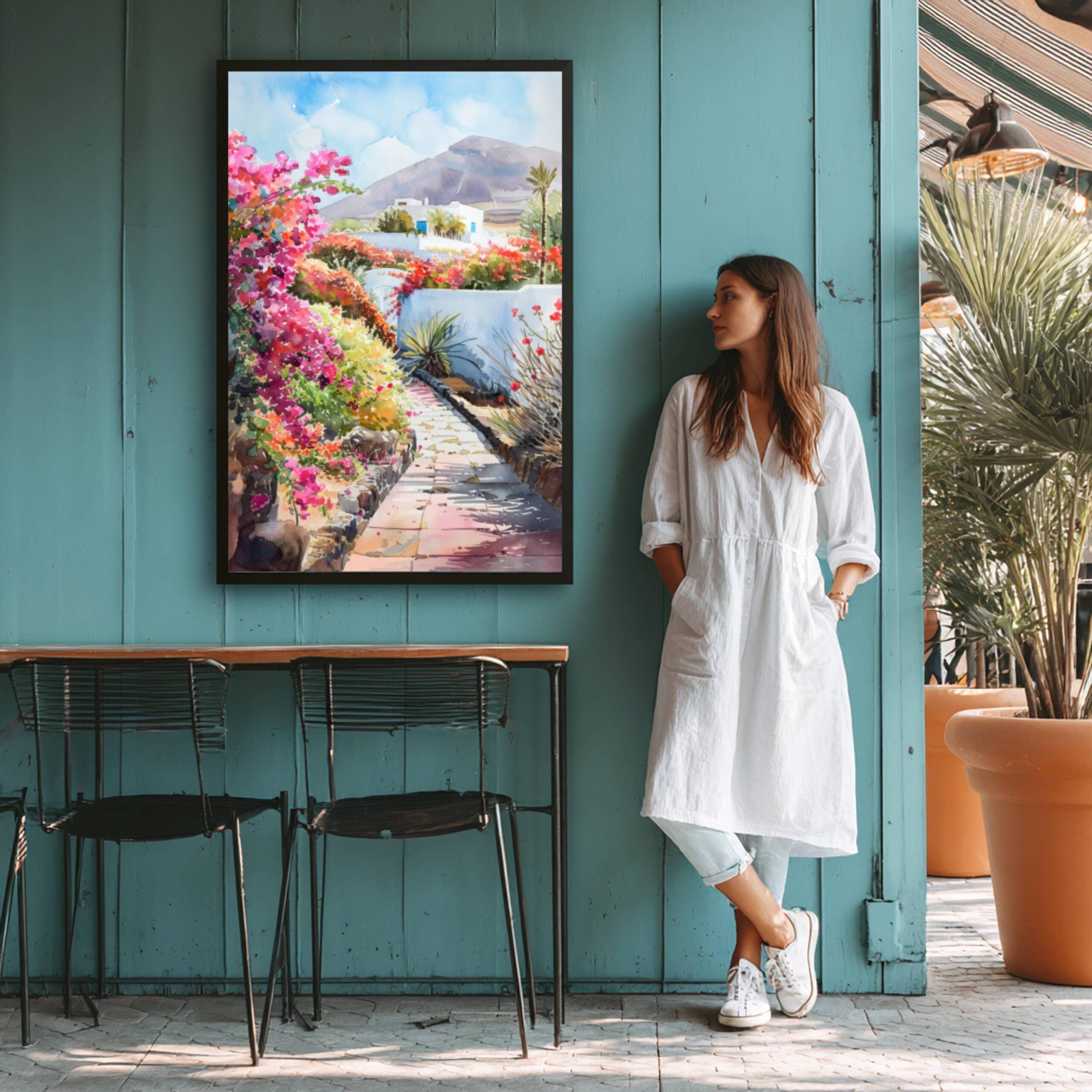 Lanzarote Canary Islands Spain Europe Watercolor Print: Travel Art Poster - Image 4