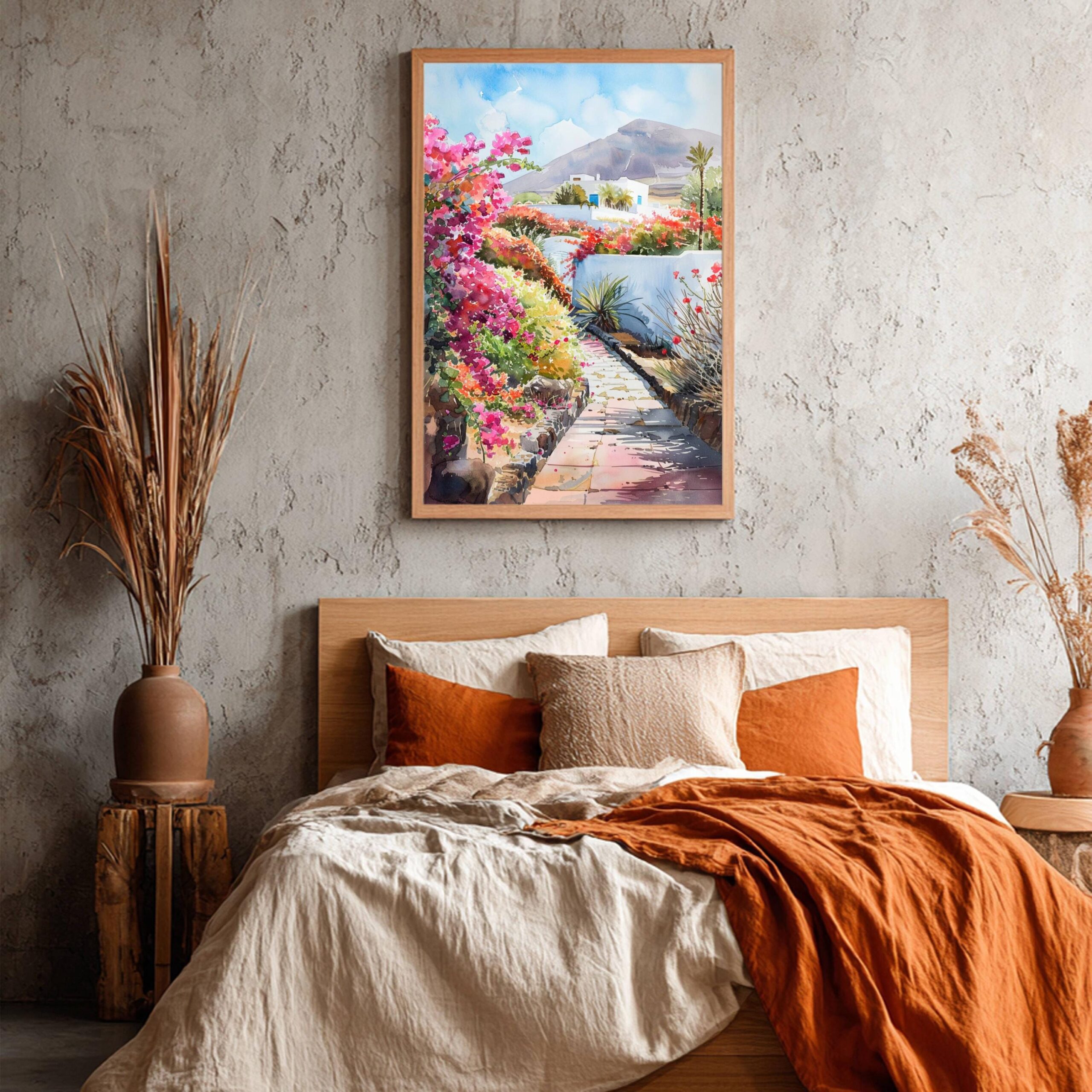Lanzarote Canary Islands Spain Europe Watercolor Print: Travel Art Poster - Image 7