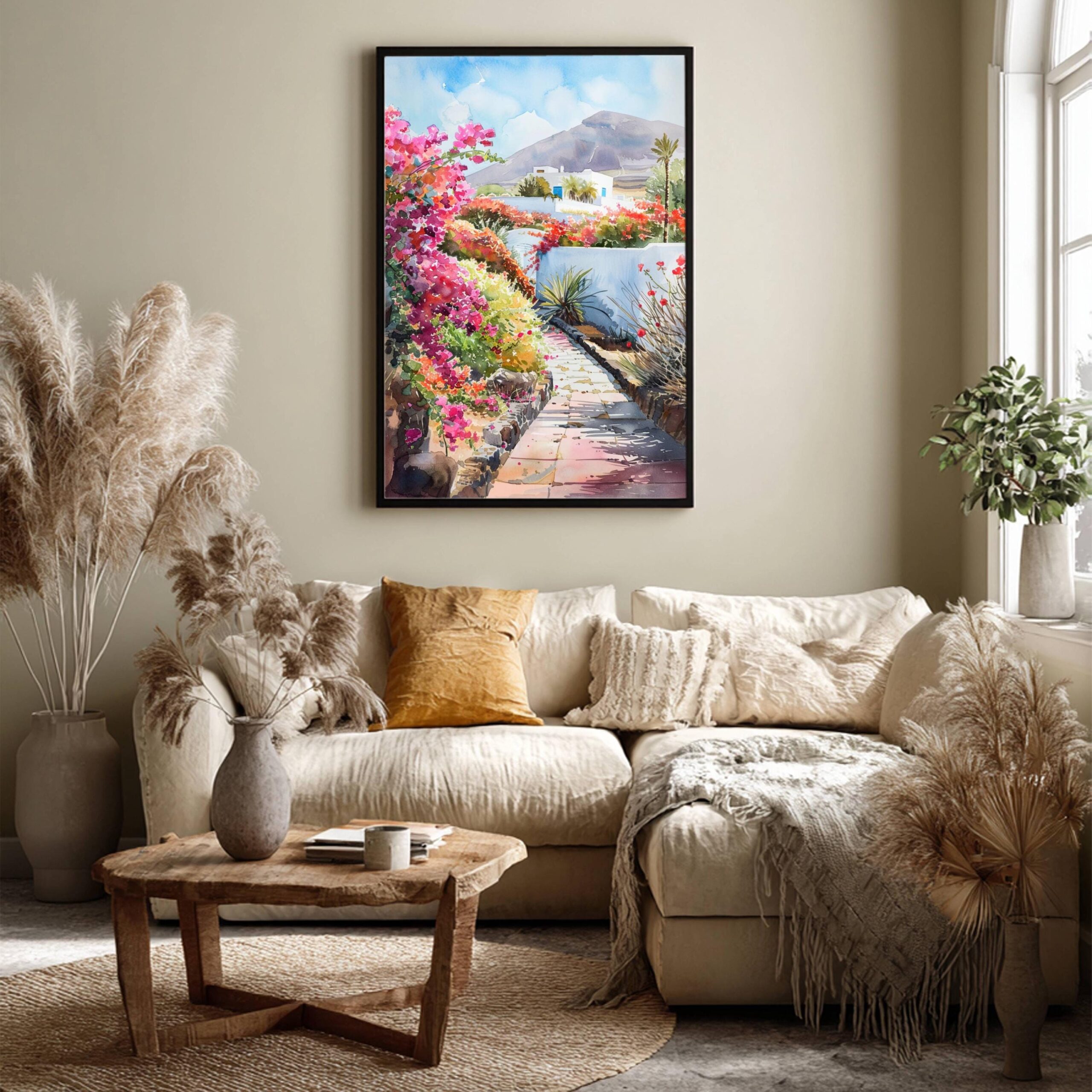 Lanzarote Canary Islands Spain Europe Watercolor Print: Travel Art Poster - Image 8