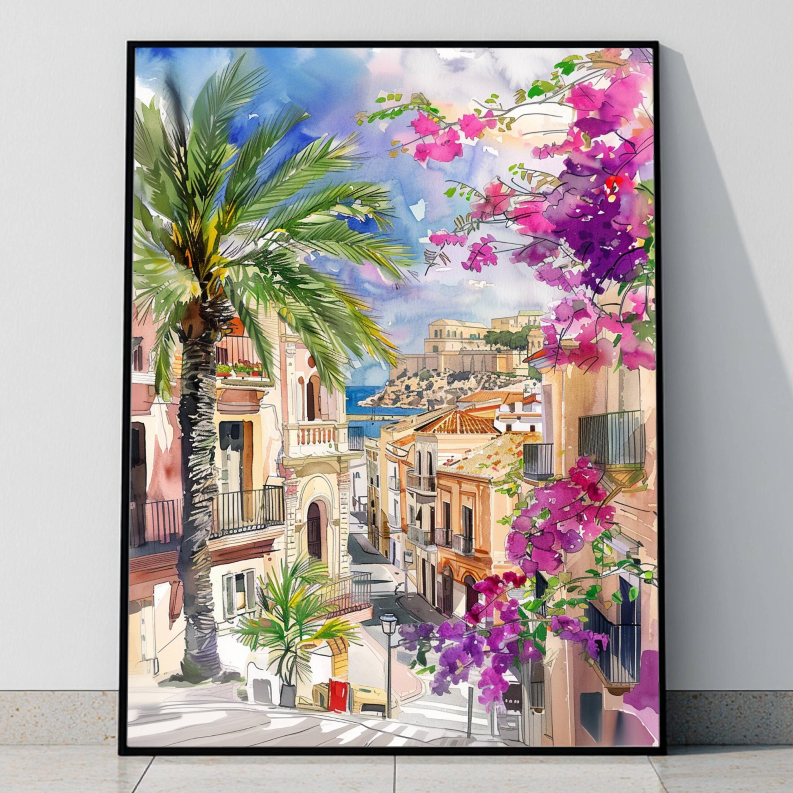 Alicante Costa Blanca Spain Watercolor: Spanish Travel Art Poster - Image 9