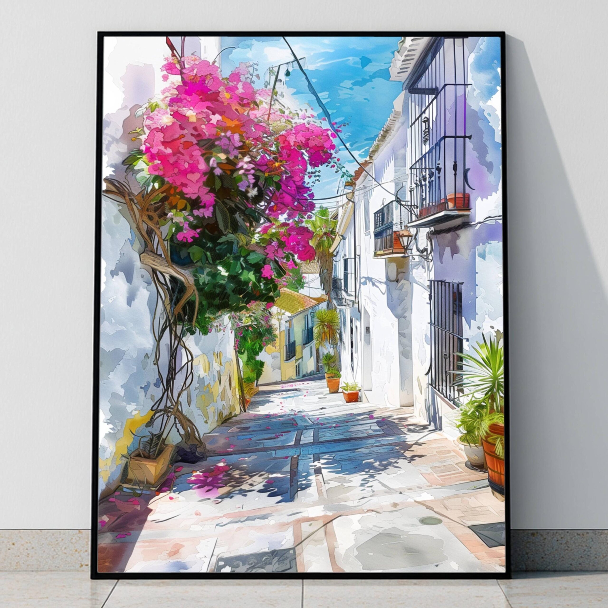 Estepona Costa del Sol Spain Europe Watercolor Print: Travel Art Poster - Image 9