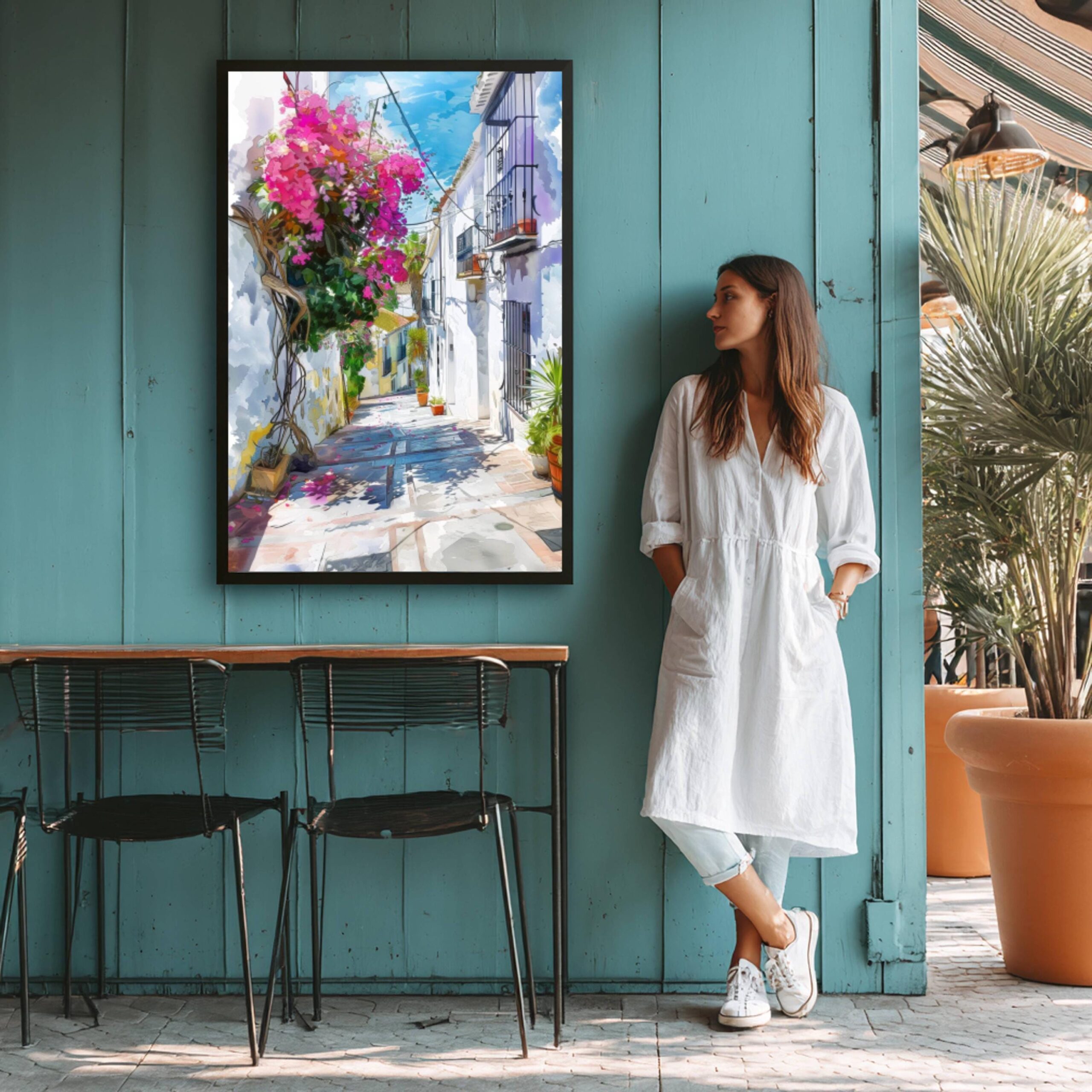 Estepona Costa del Sol Spain Europe Watercolor Print: Travel Art Poster - Image 4