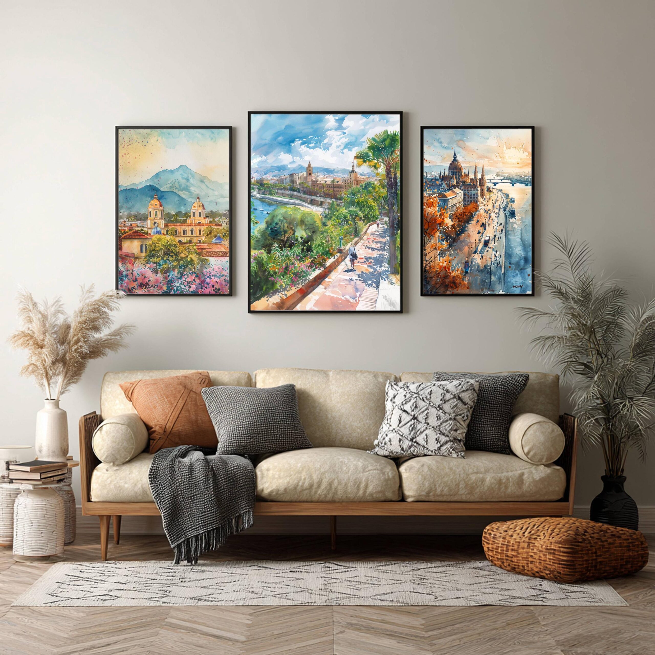 Malaga Andalusia Spain Watercolor Print: Travel Art Poster - Image 5