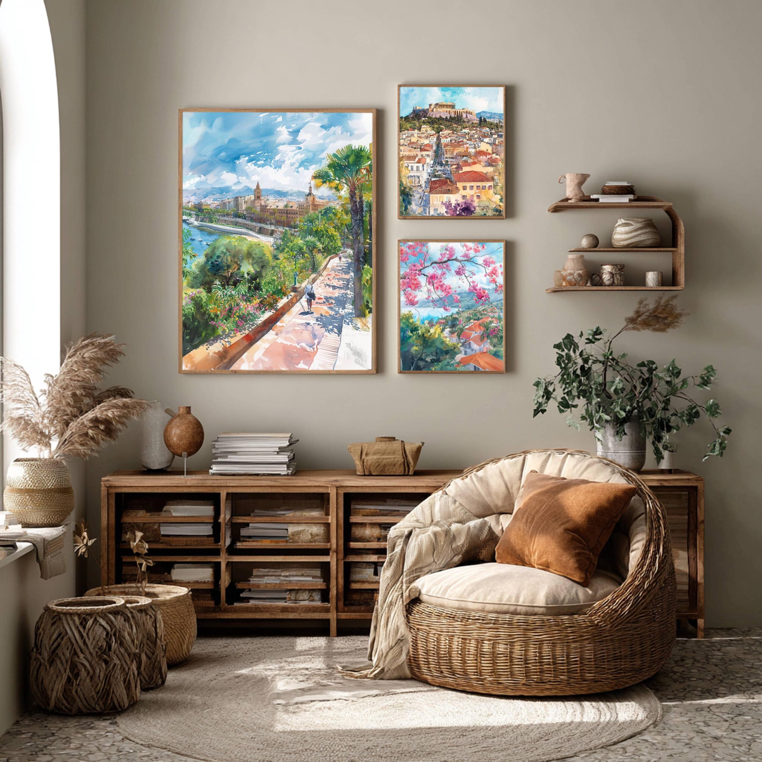 Malaga Andalusia Spain Watercolor Print: Travel Art Poster - Image 6