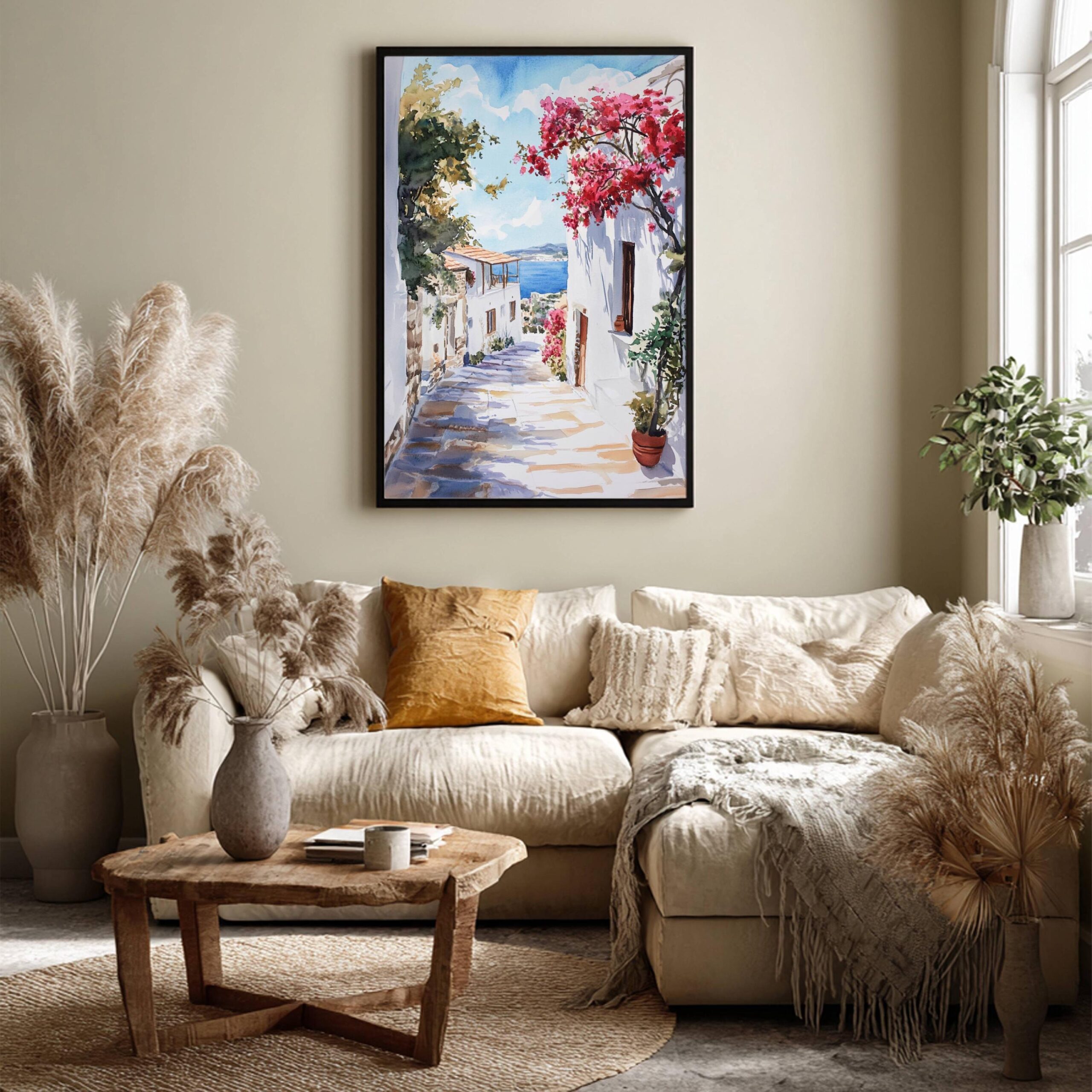 Assos Kefalonia Island Greece Europe Watercolor: Greek Travel Art Poster - Image 7