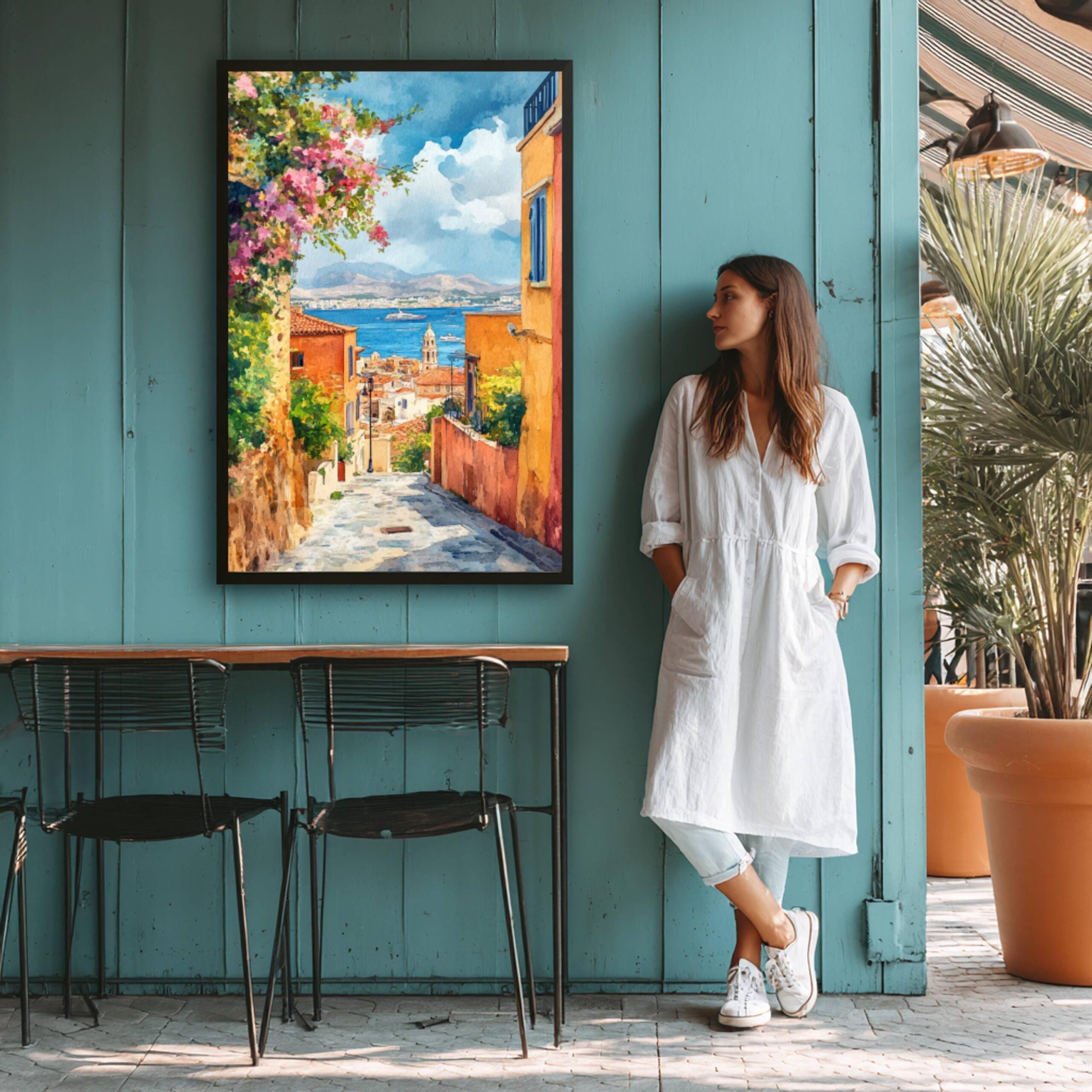 Chania Crete Greece Europe Watercolor Print: Greek Travel Art Poster - Image 4