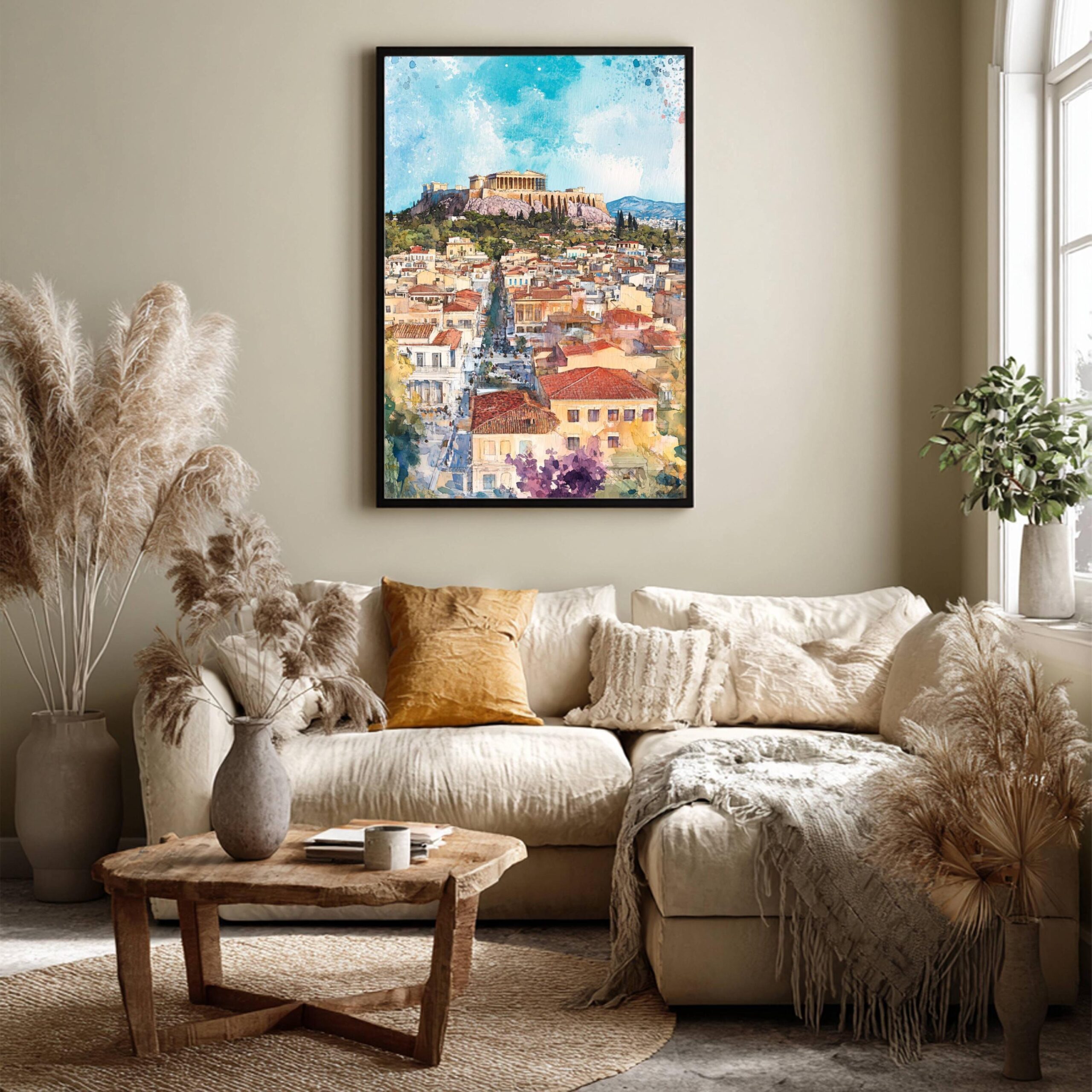 Athens Greece Europe Watercolor: Greek Travel Art Poster - Image 7