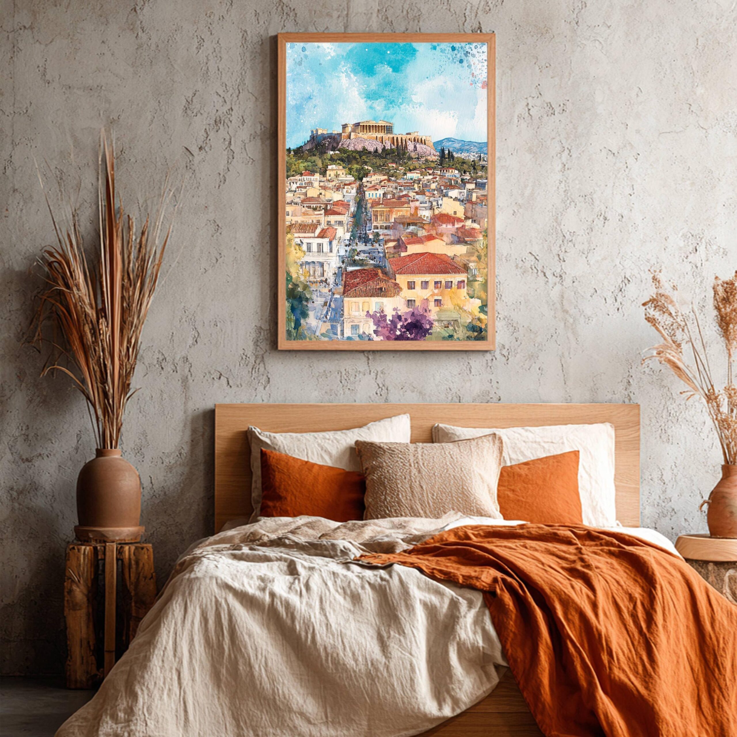 Athens Greece Europe Watercolor: Greek Travel Art Poster - Image 8
