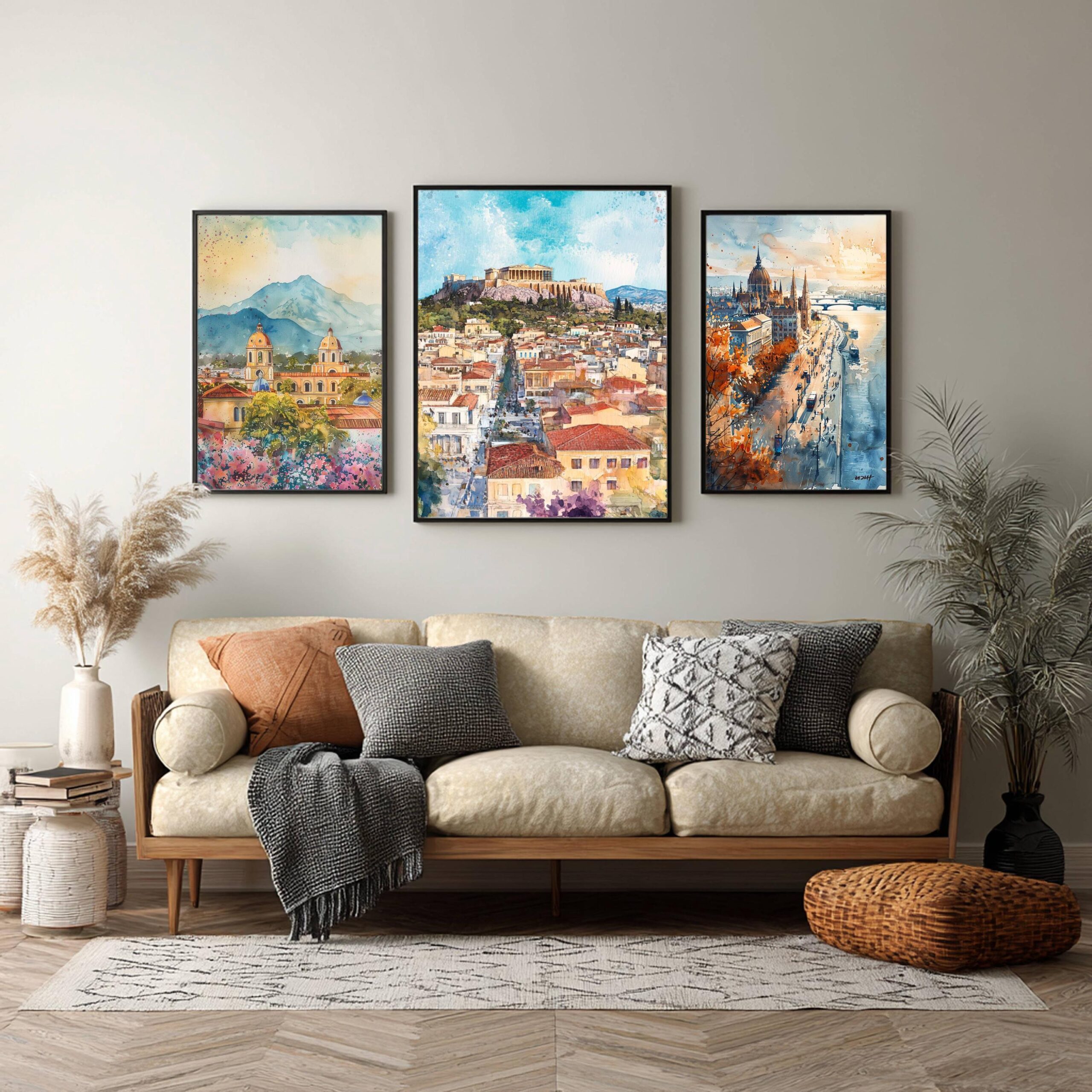 Athens Greece Europe Watercolor: Greek Travel Art Poster - Image 5