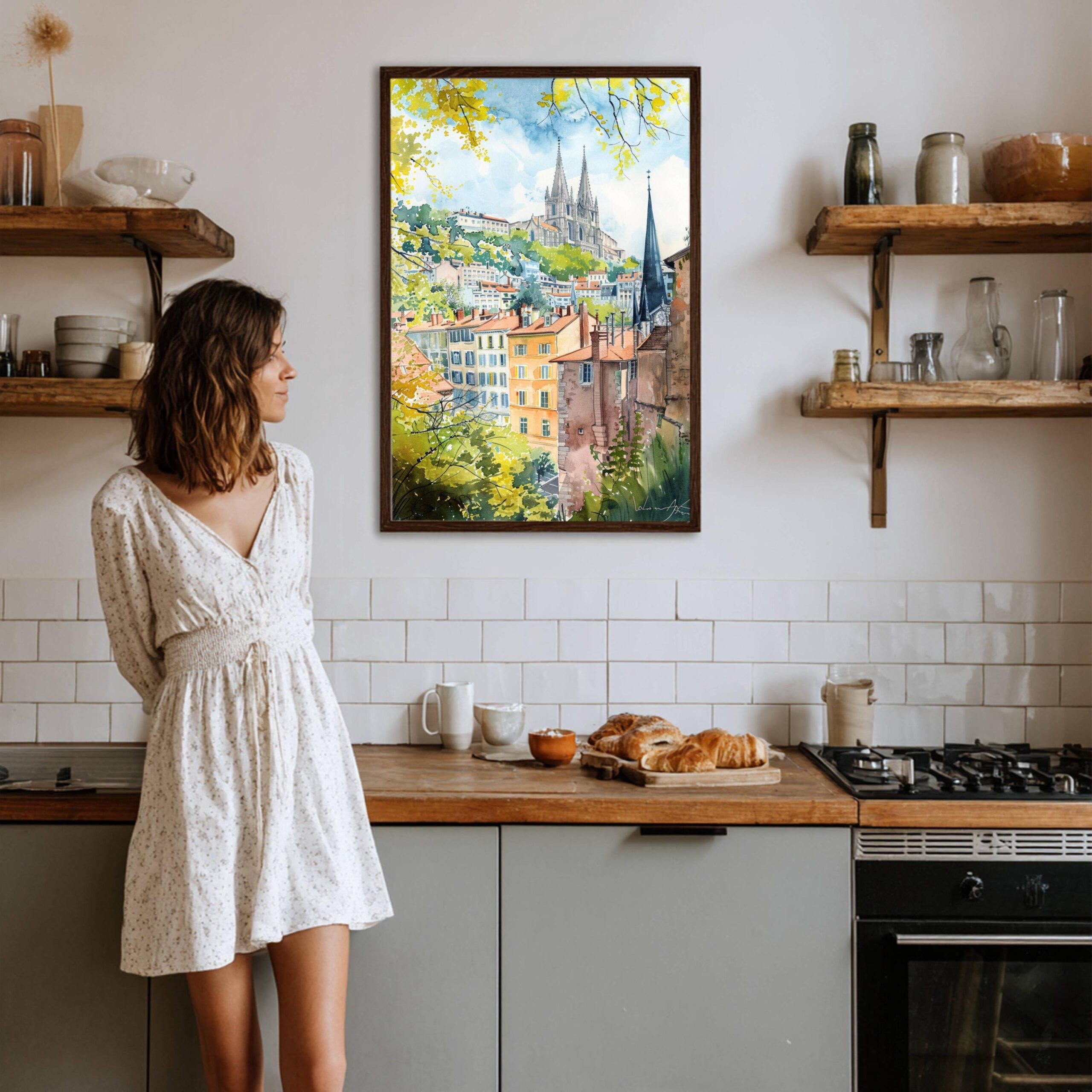 Lyon France Watercolor: Travel Art Poster - Image 5