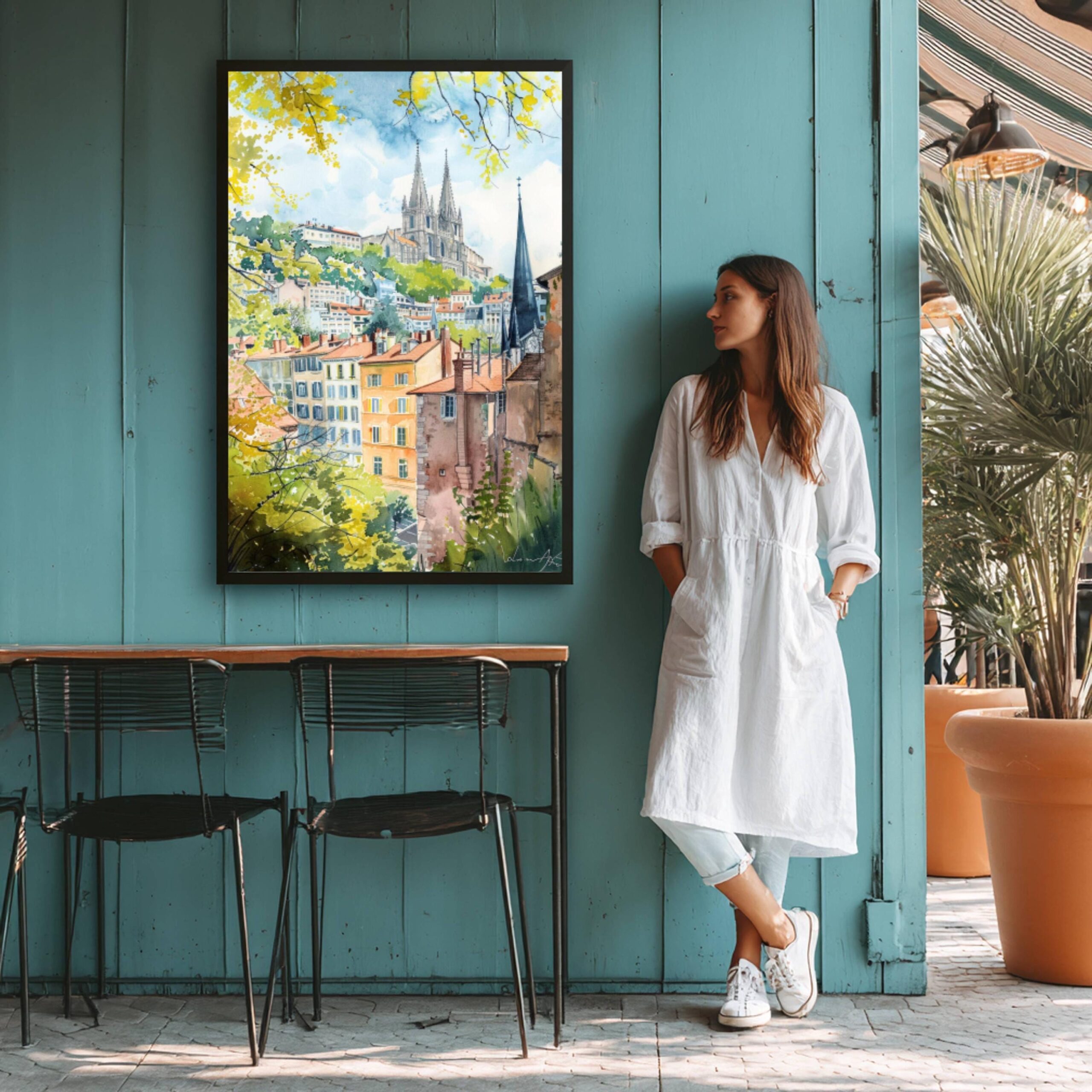 Lyon France Watercolor: Travel Art Poster - Image 6