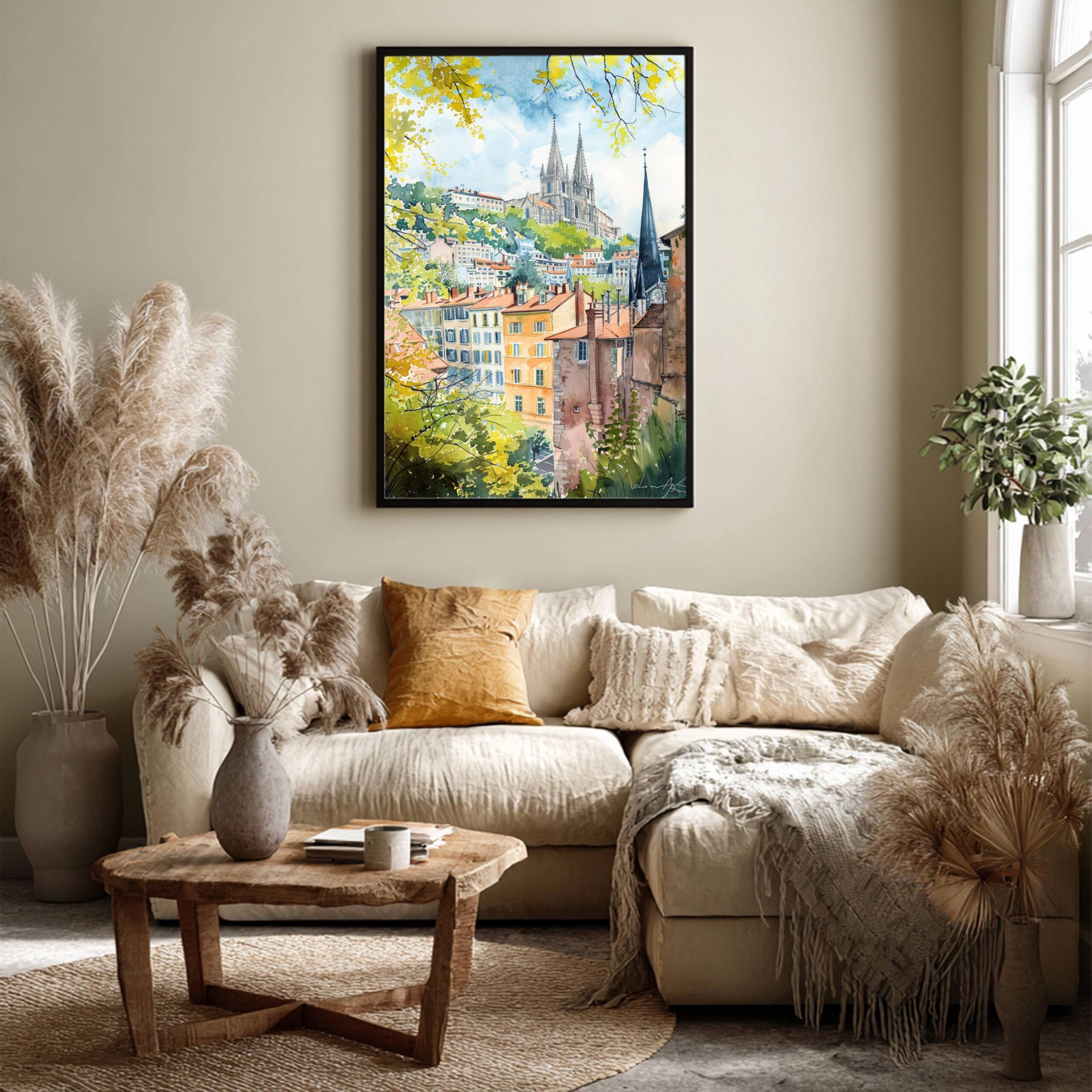 Lyon France Watercolor: Travel Art Poster - Image 8