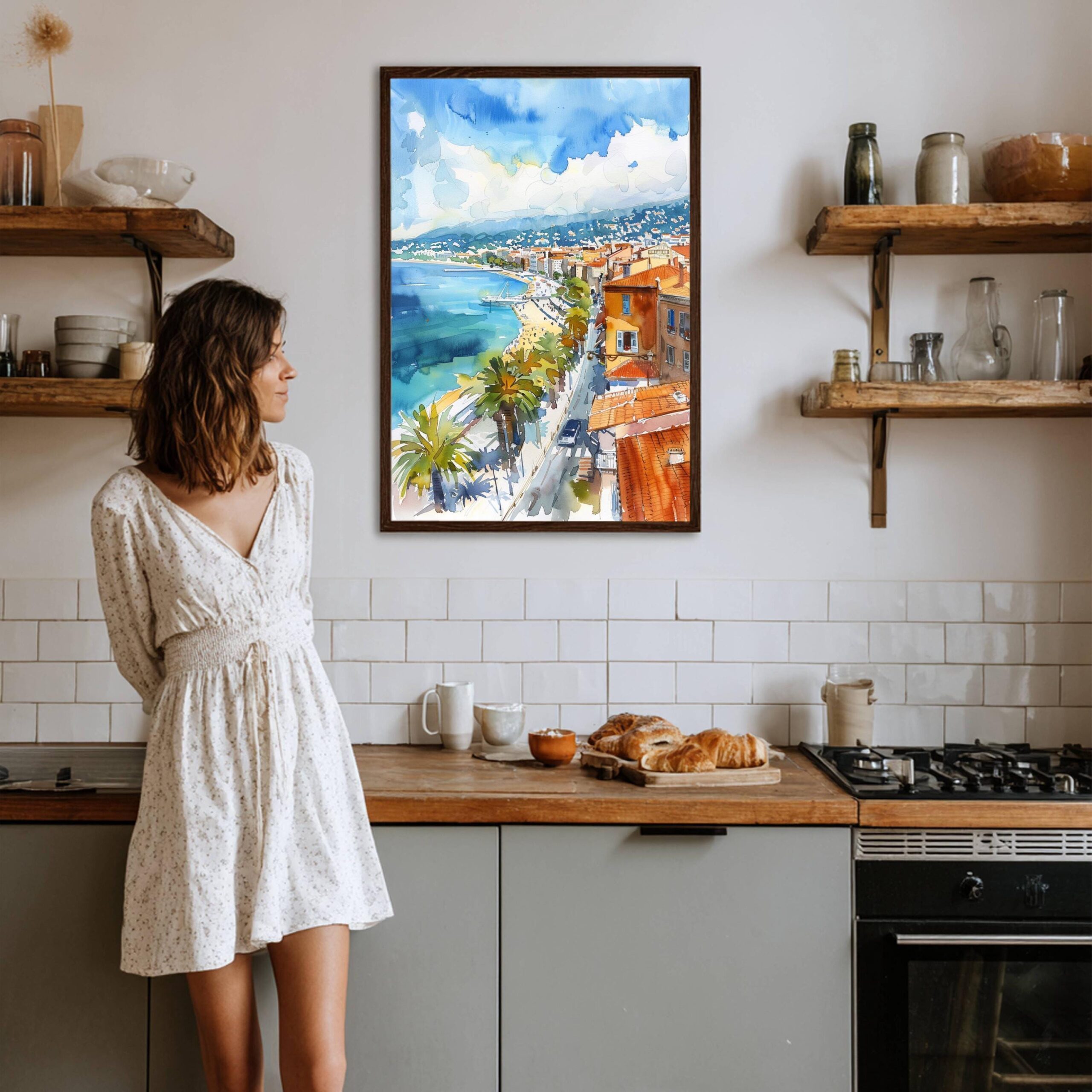 Nice France Watercolor: Travel Poster - Image 4