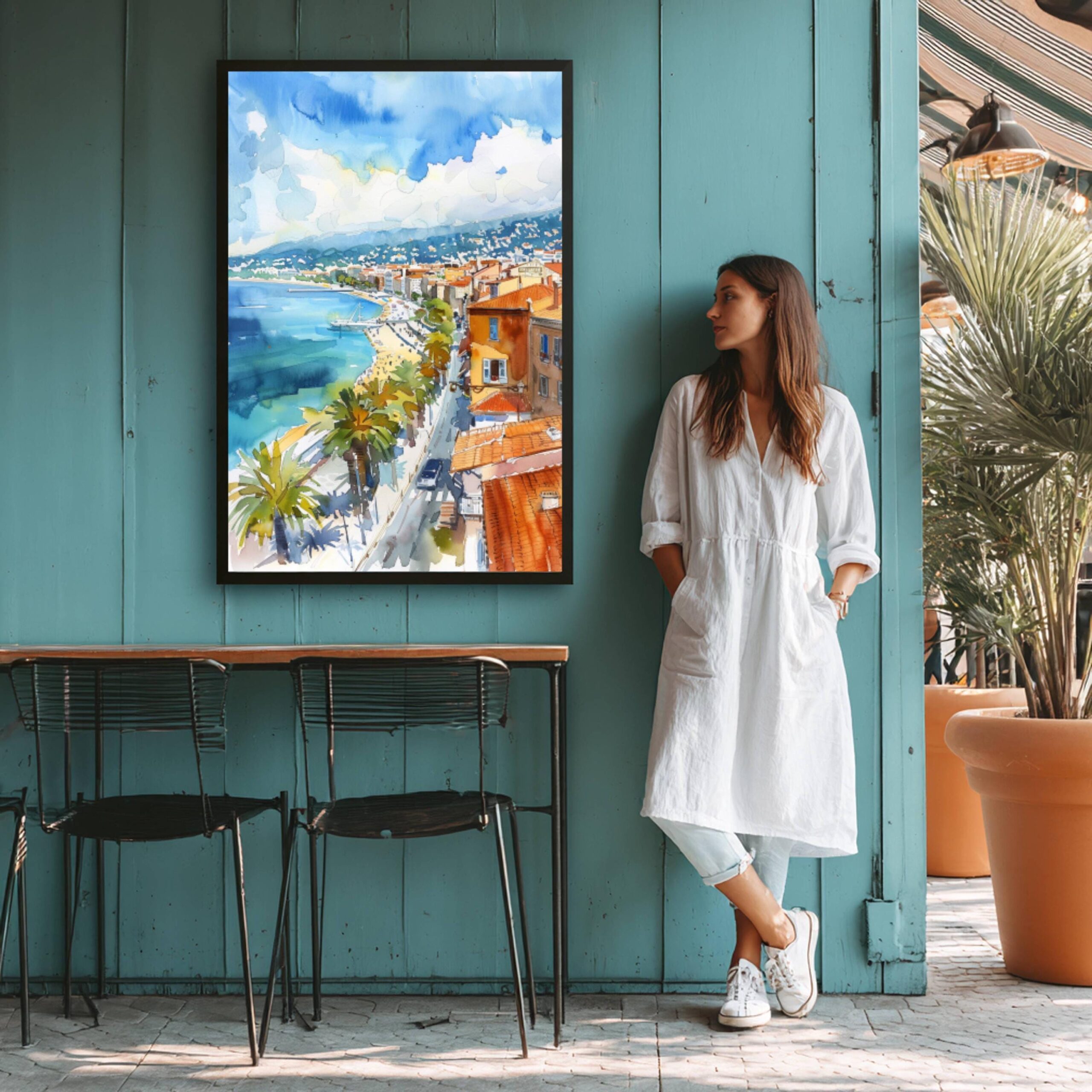 Nice France Watercolor: Travel Poster - Image 5