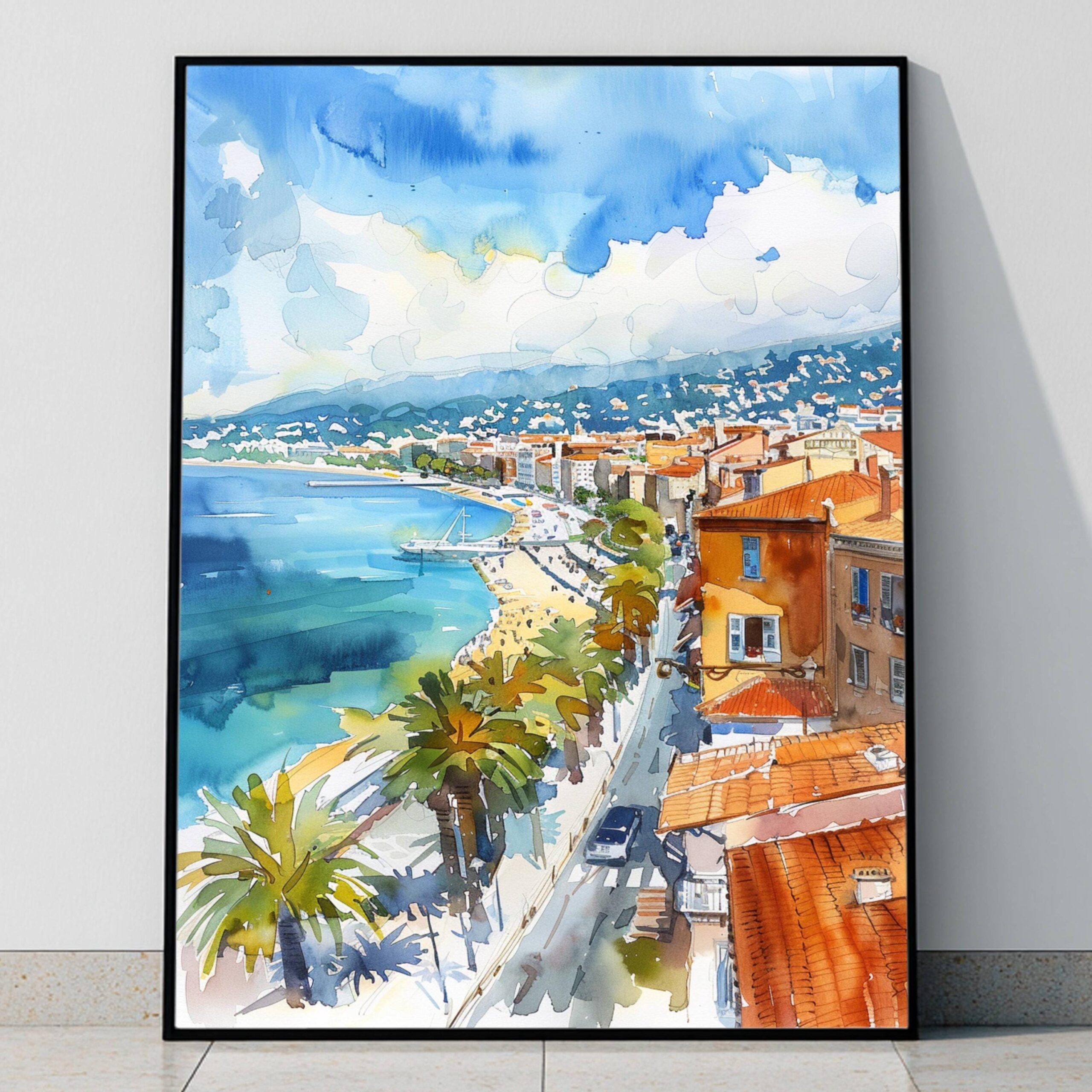 Nice France Watercolor: Travel Poster - Image 10