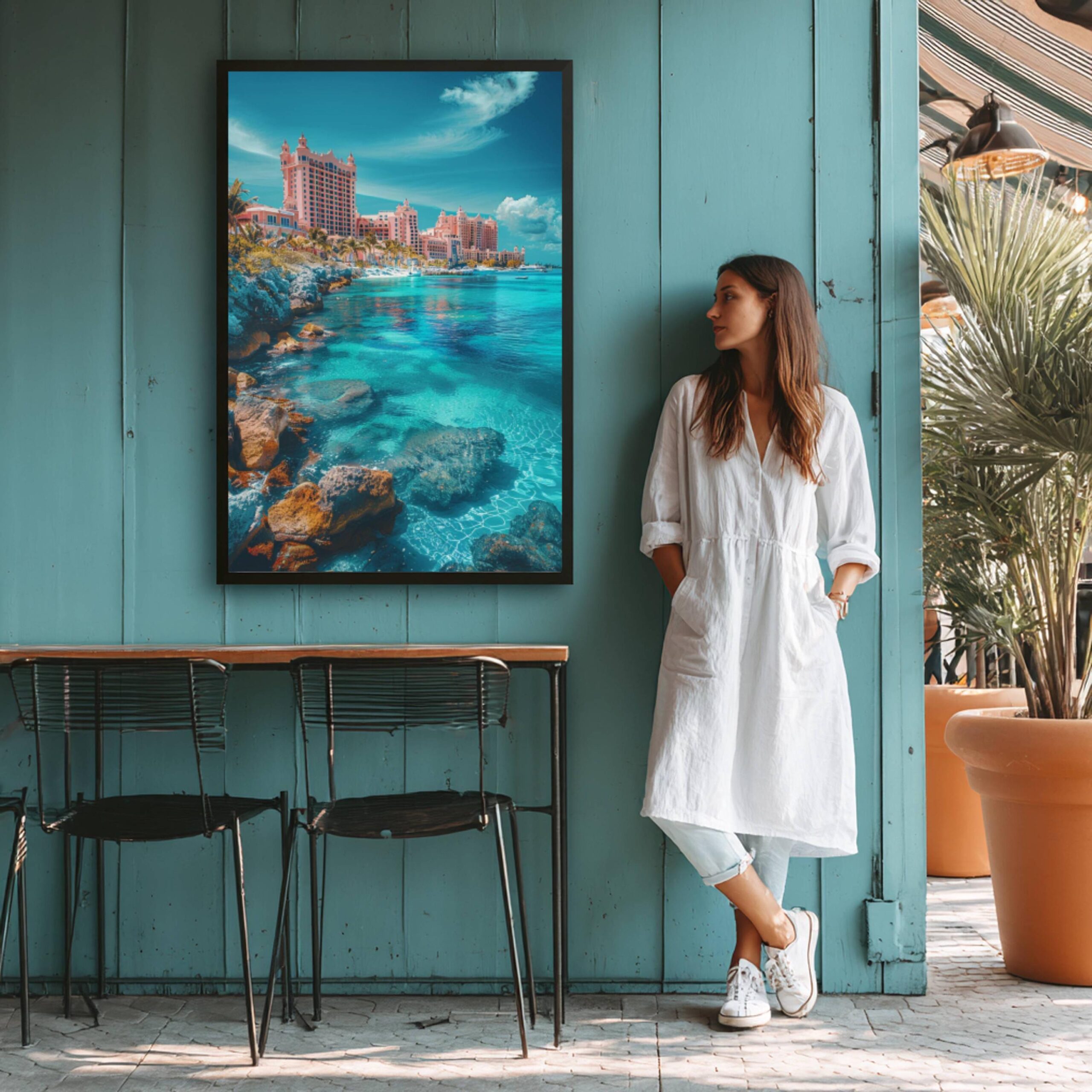 Nassau The Bahamas Caribbean Watercolor: Travel Poster - Image 4