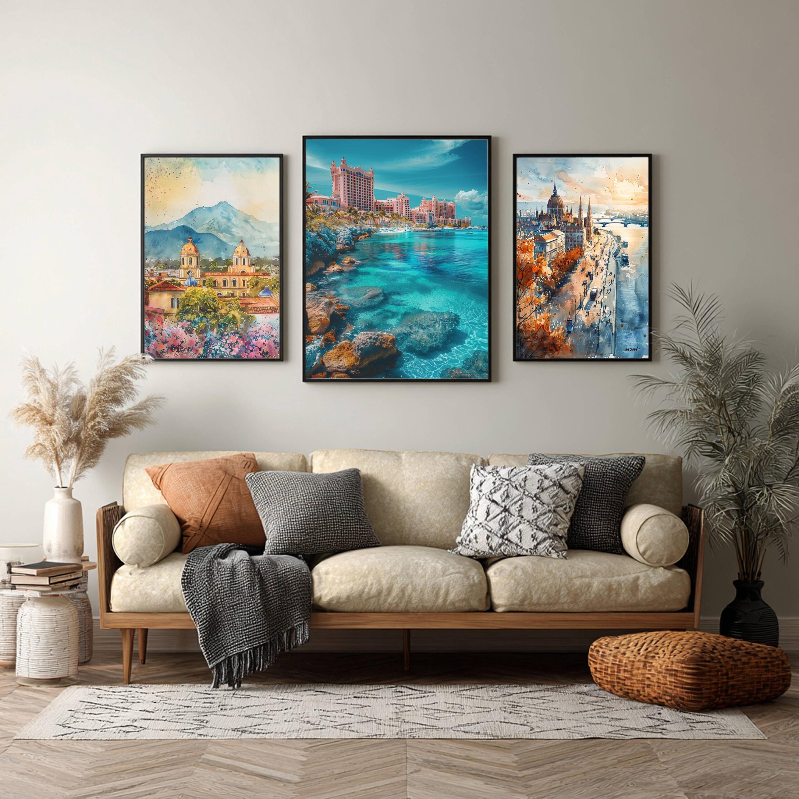 Nassau The Bahamas Caribbean Watercolor: Travel Poster - Image 5