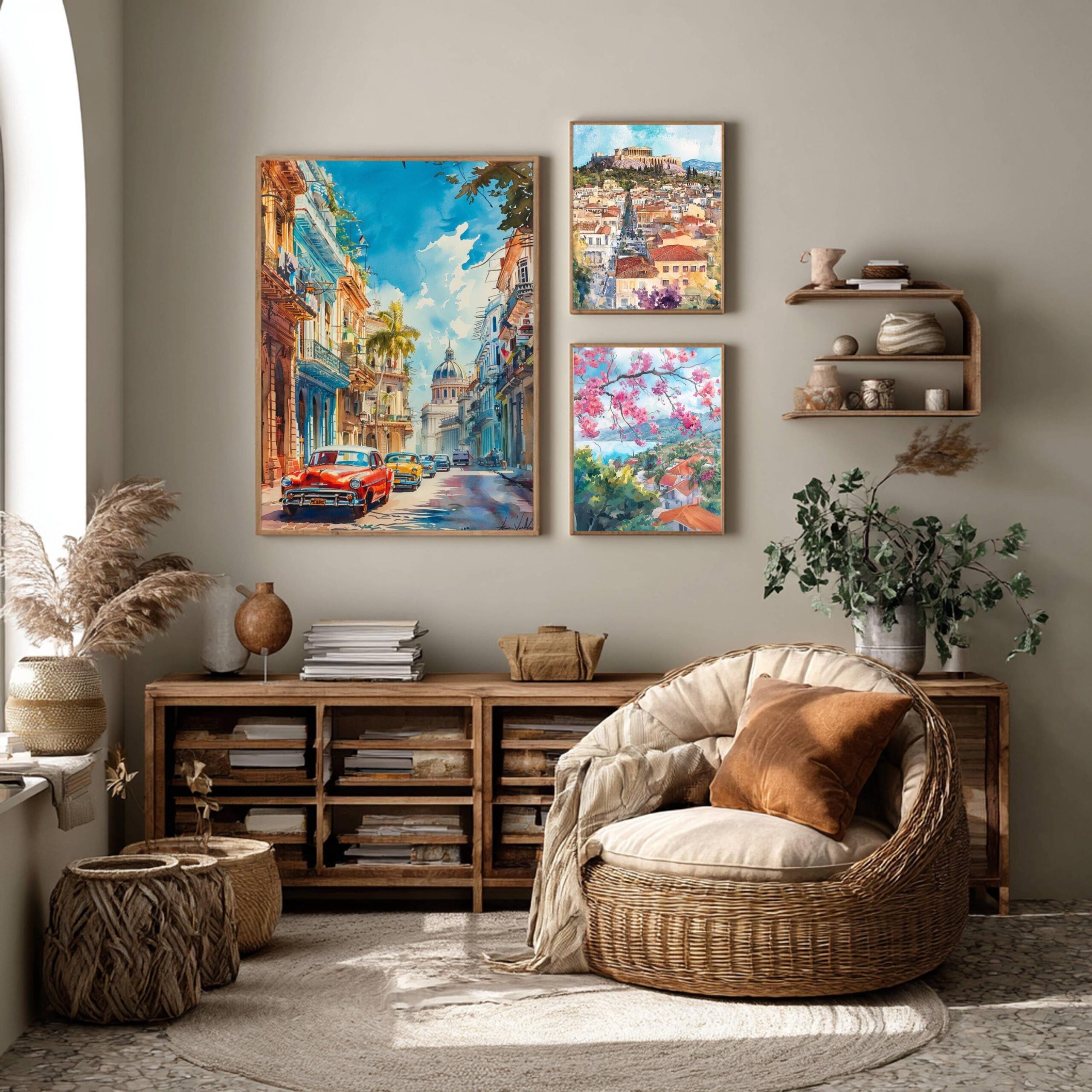 Havana Cuba Caribbean Watercolor Print: Travel Art Poster - Image 6