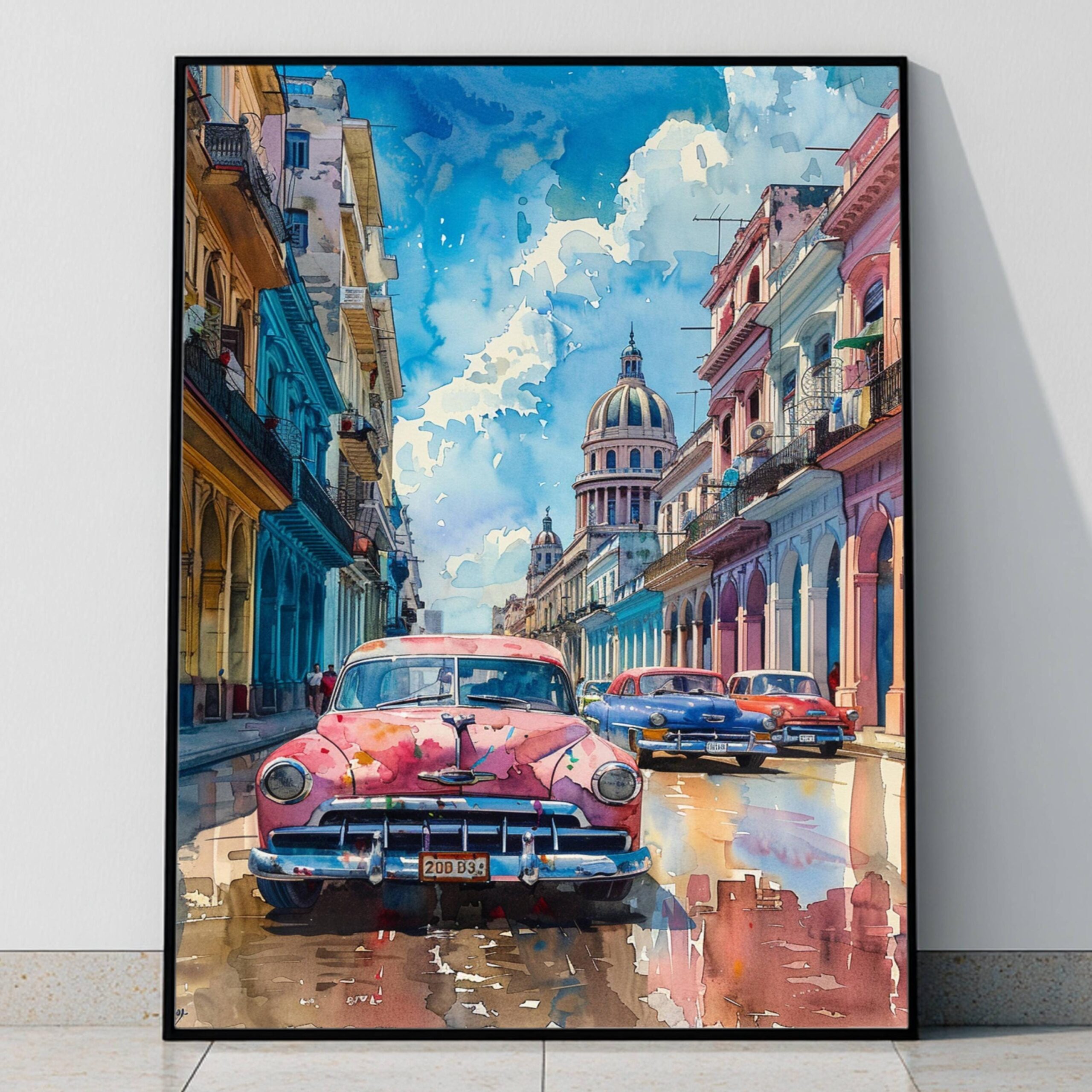 Cuba Caribbean Watercolor Print: Travel Art Poster - Image 9
