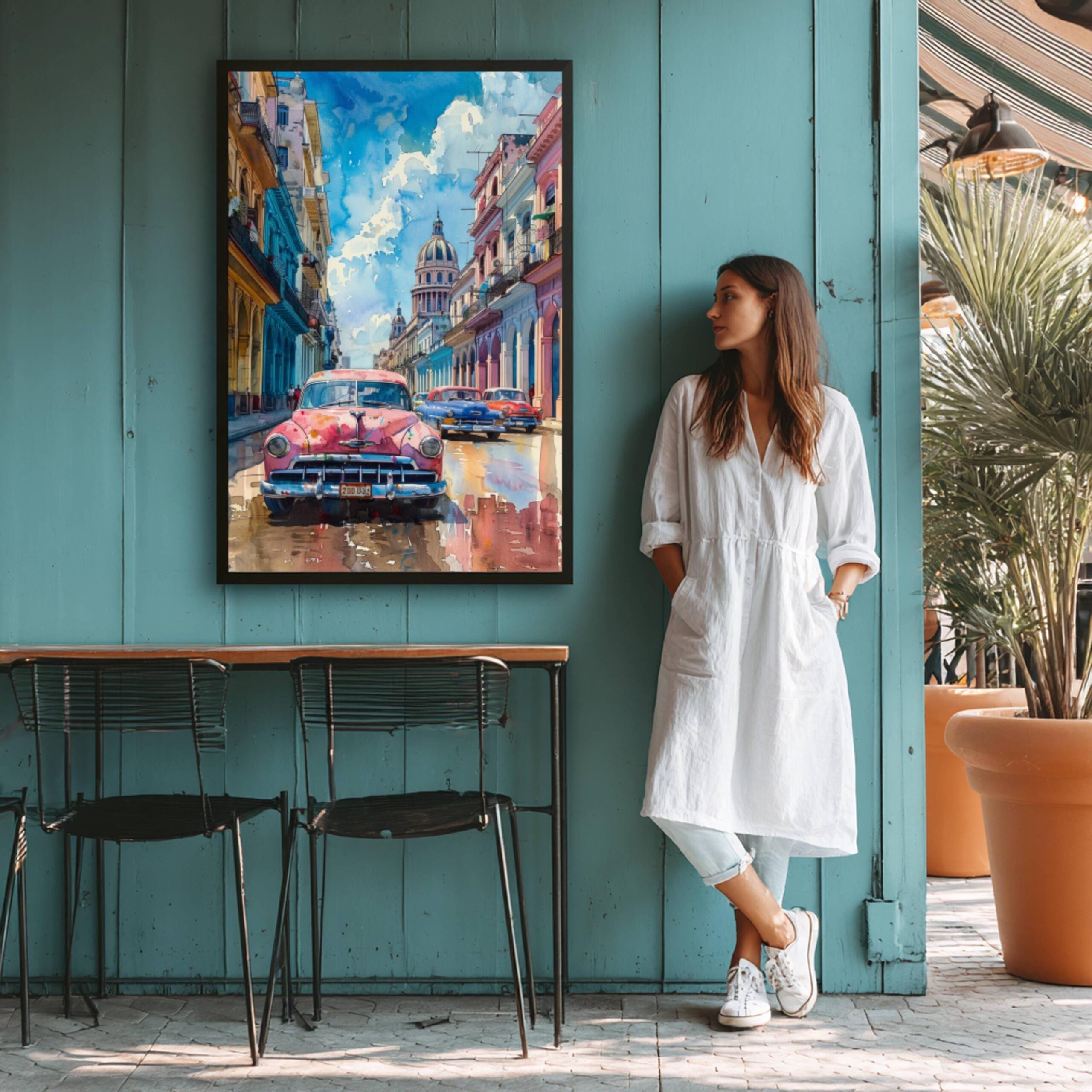 Cuba Caribbean Watercolor Print: Travel Art Poster - Image 4