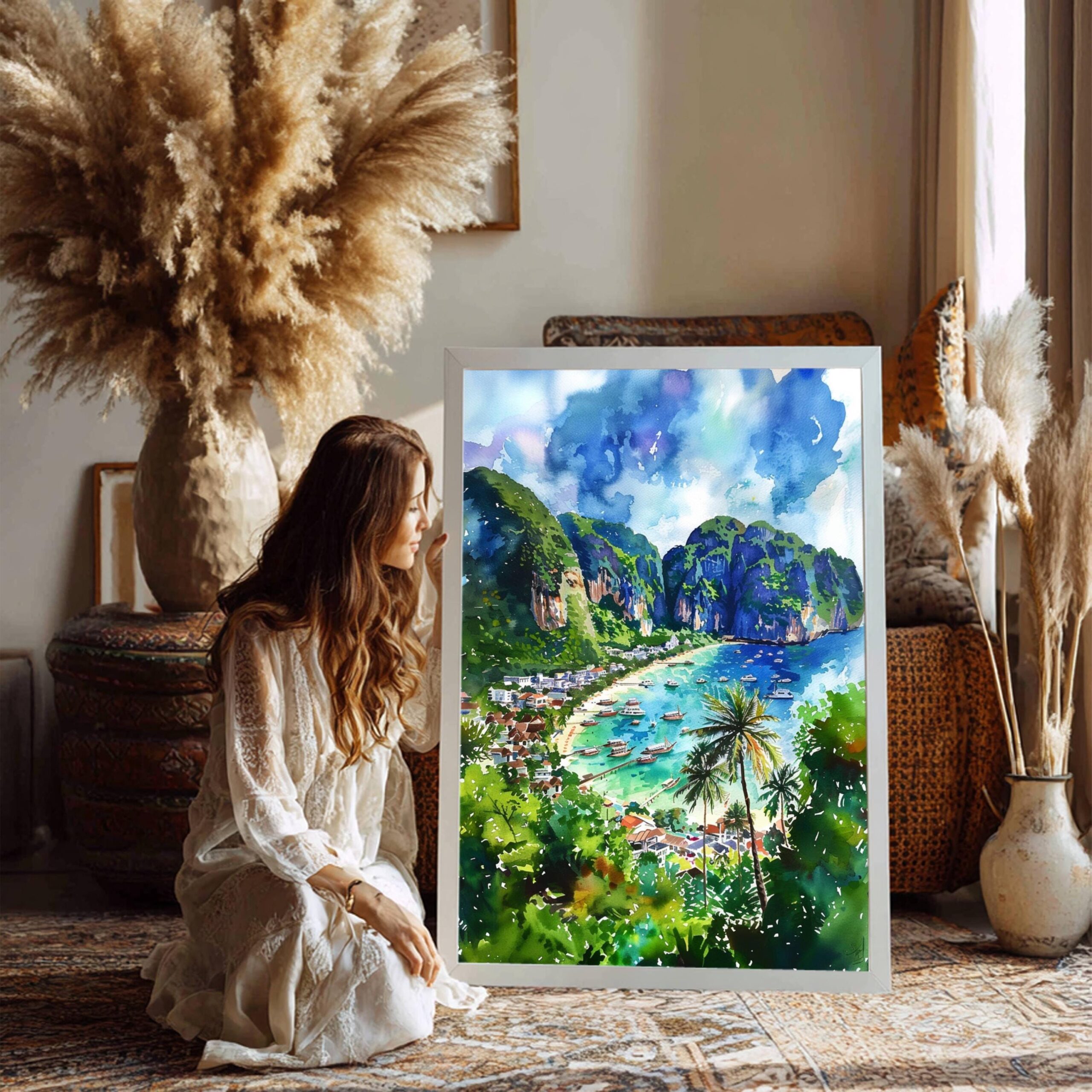 Thailand Asia Watercolor: Asian Travel Poster - Image 3