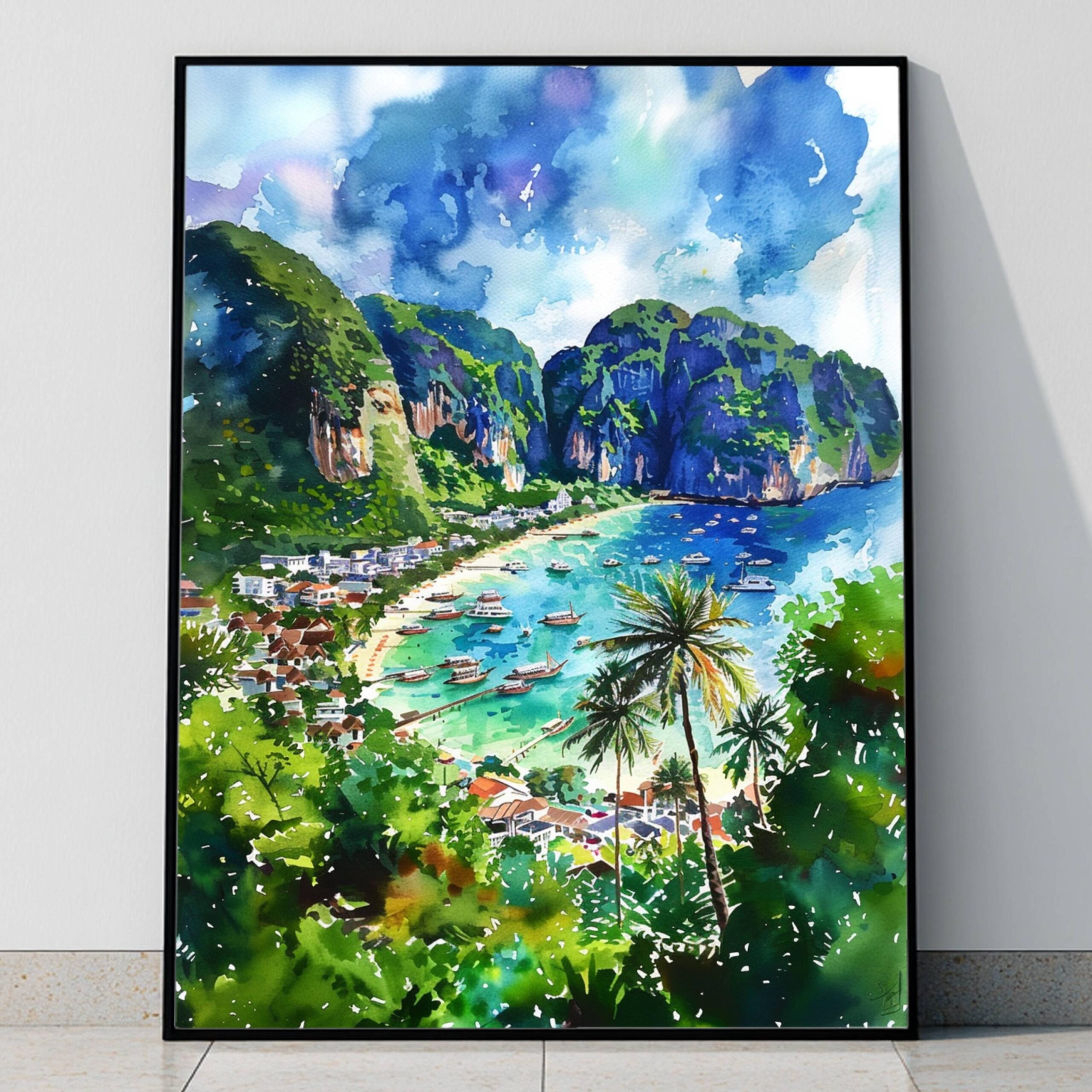 Thailand Asia Watercolor: Asian Travel Poster - Image 10
