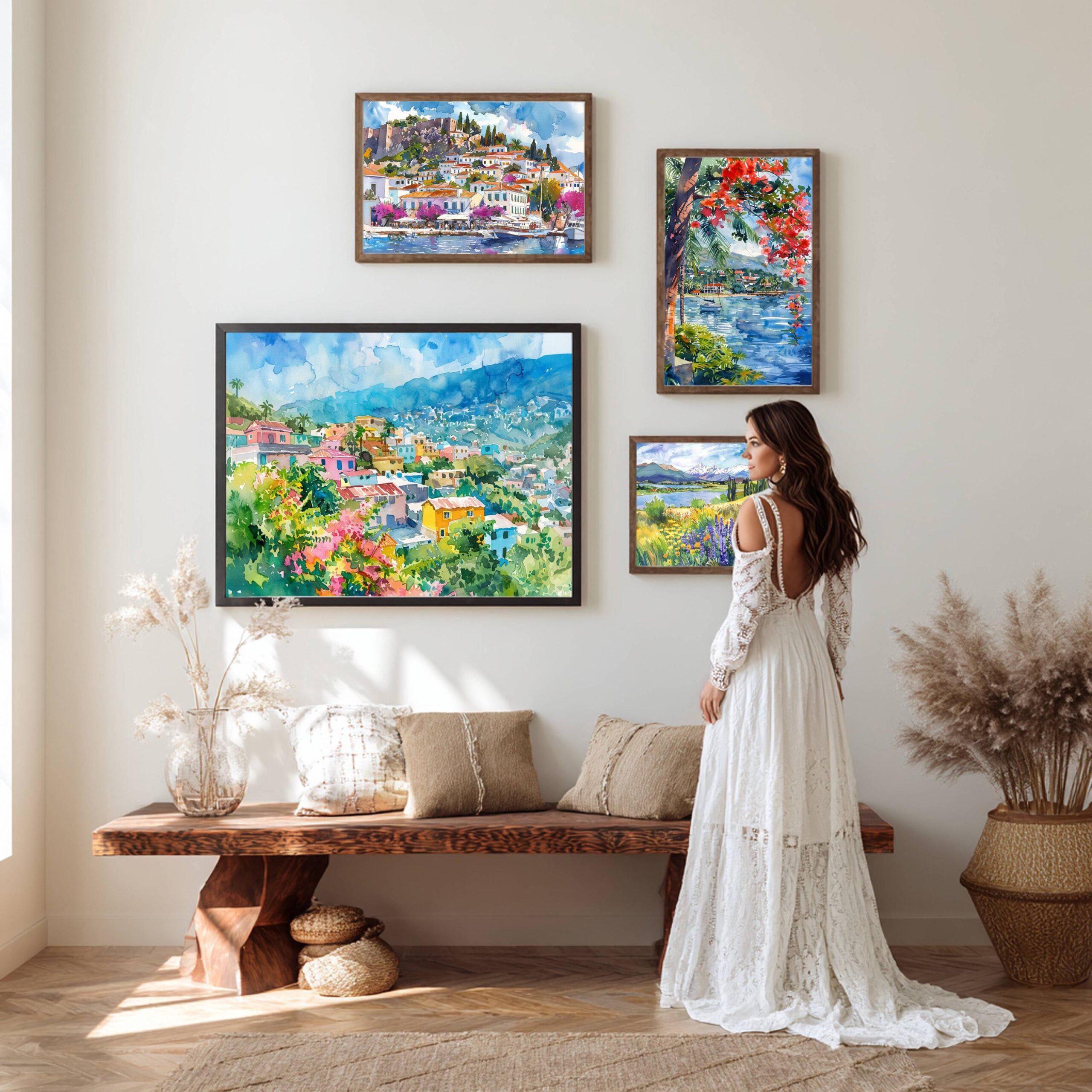 Port au Prince Haiti Watercolor: Travel Art Poster - Image 4