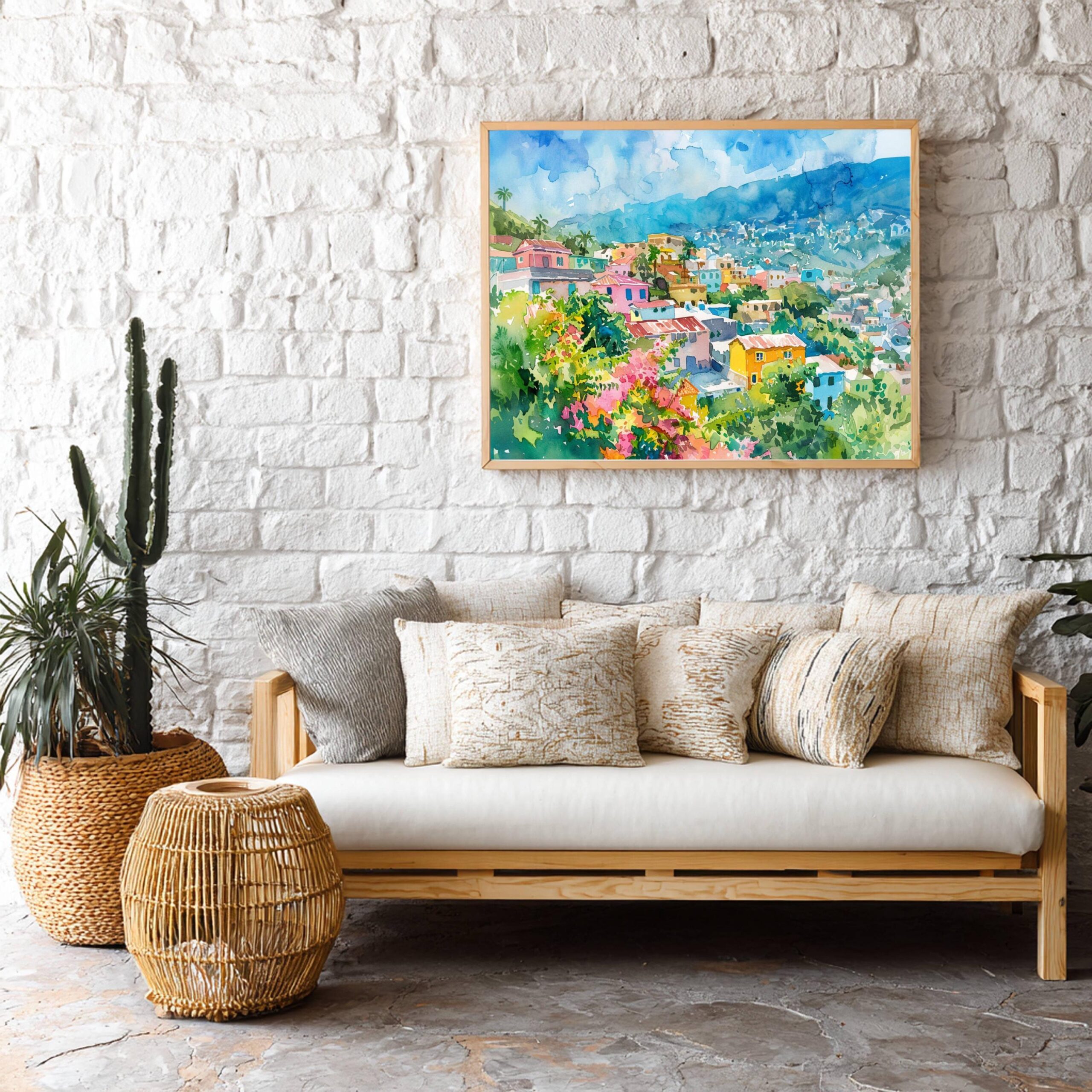 Port au Prince Haiti Watercolor: Travel Art Poster - Image 7