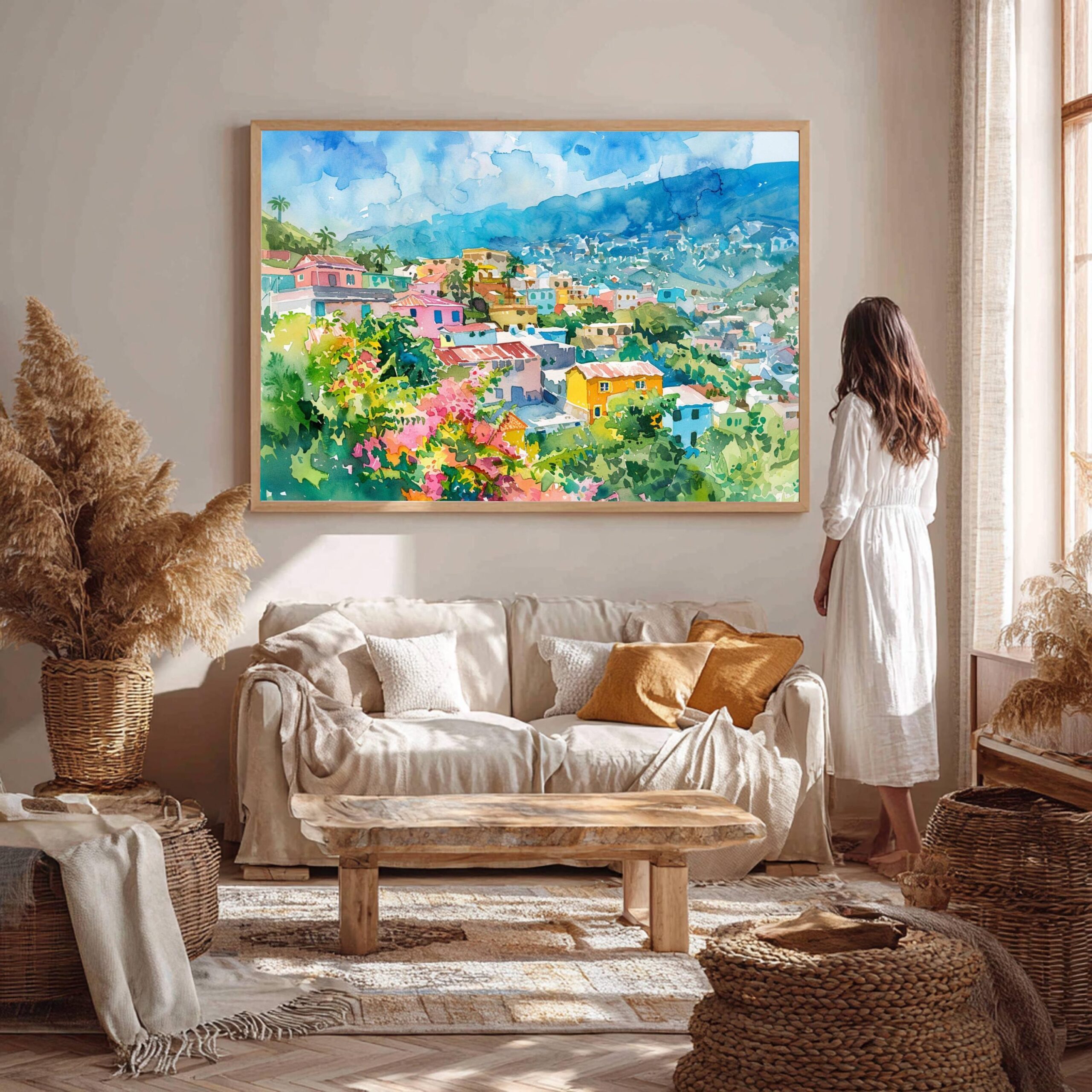Port au Prince Haiti Watercolor: Travel Art Poster - Image 5