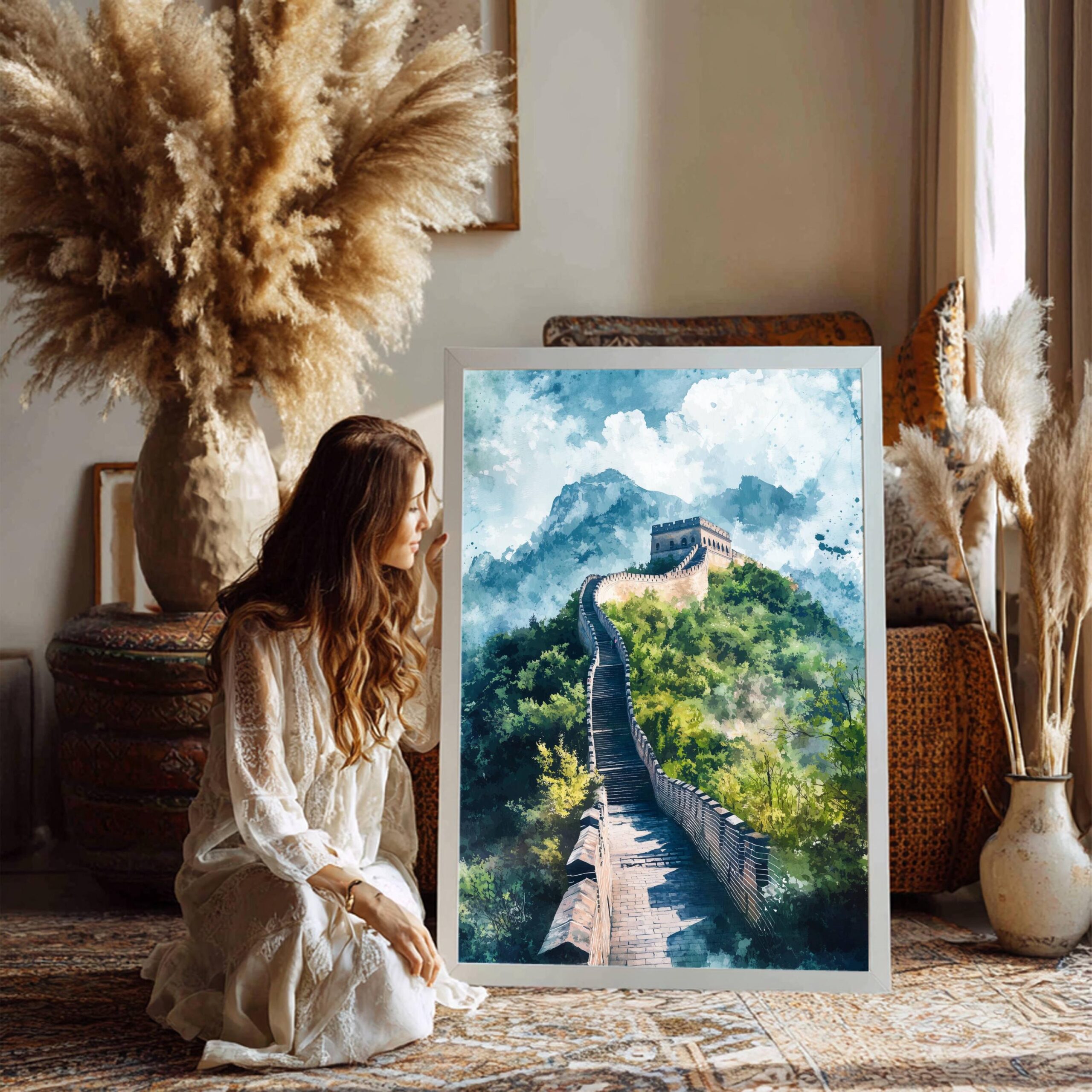 Wall of China Print: Watercolor Travel Art - Image 5