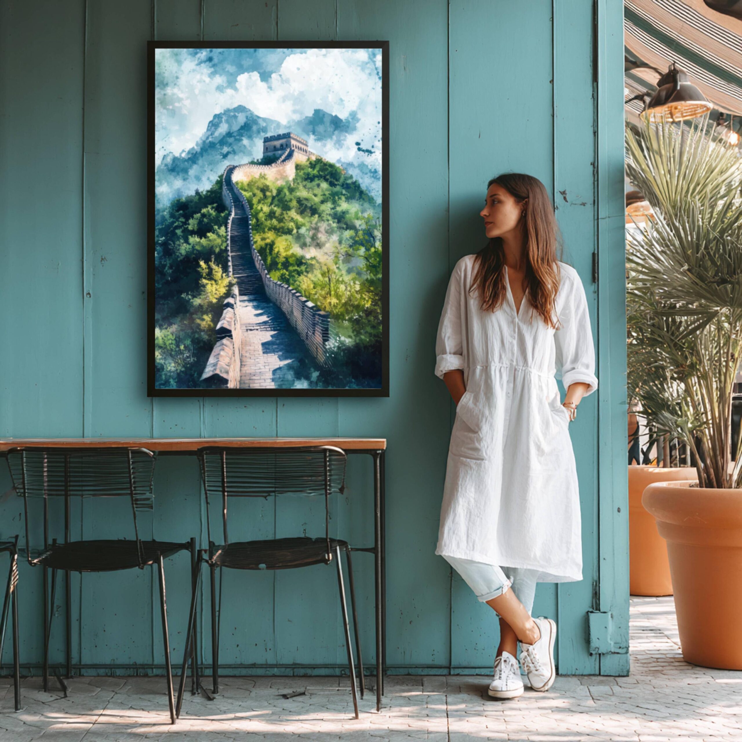 Wall of China Print: Watercolor Travel Art - Image 7